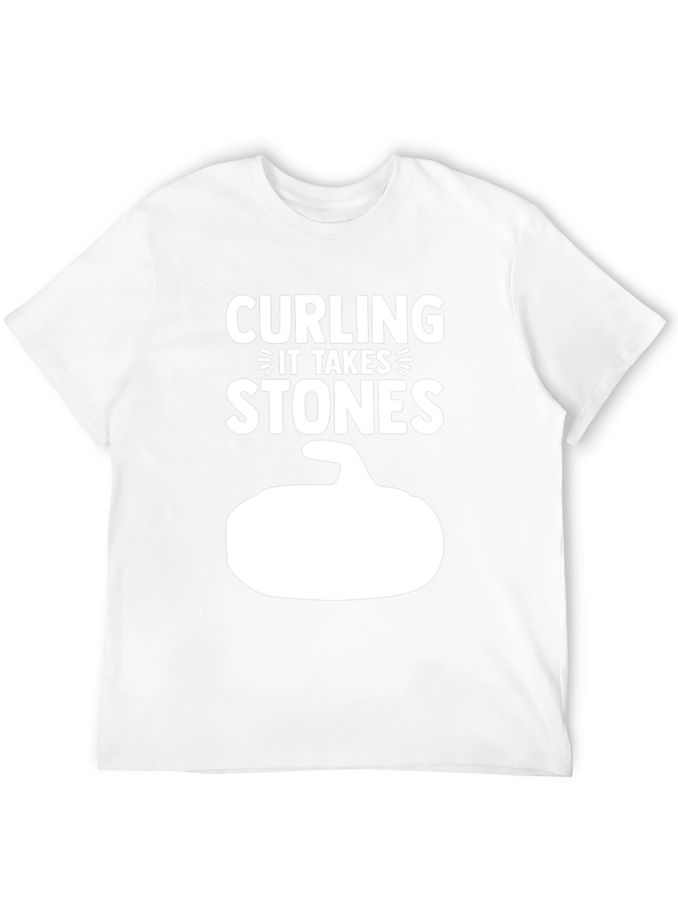 Curling It Takes Stones T-Shirt Black