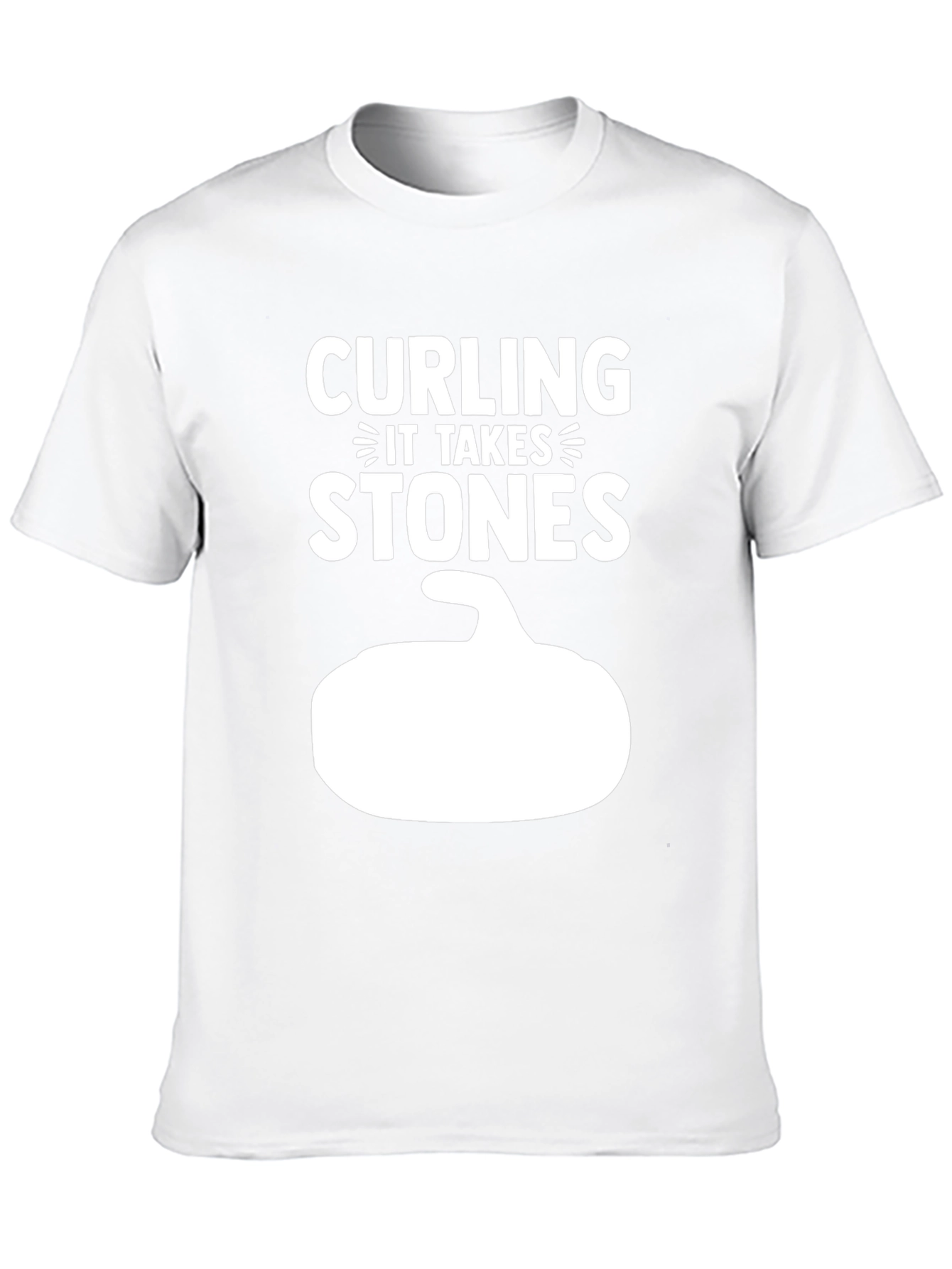 Curling It Takes Stones T-Shirt Black