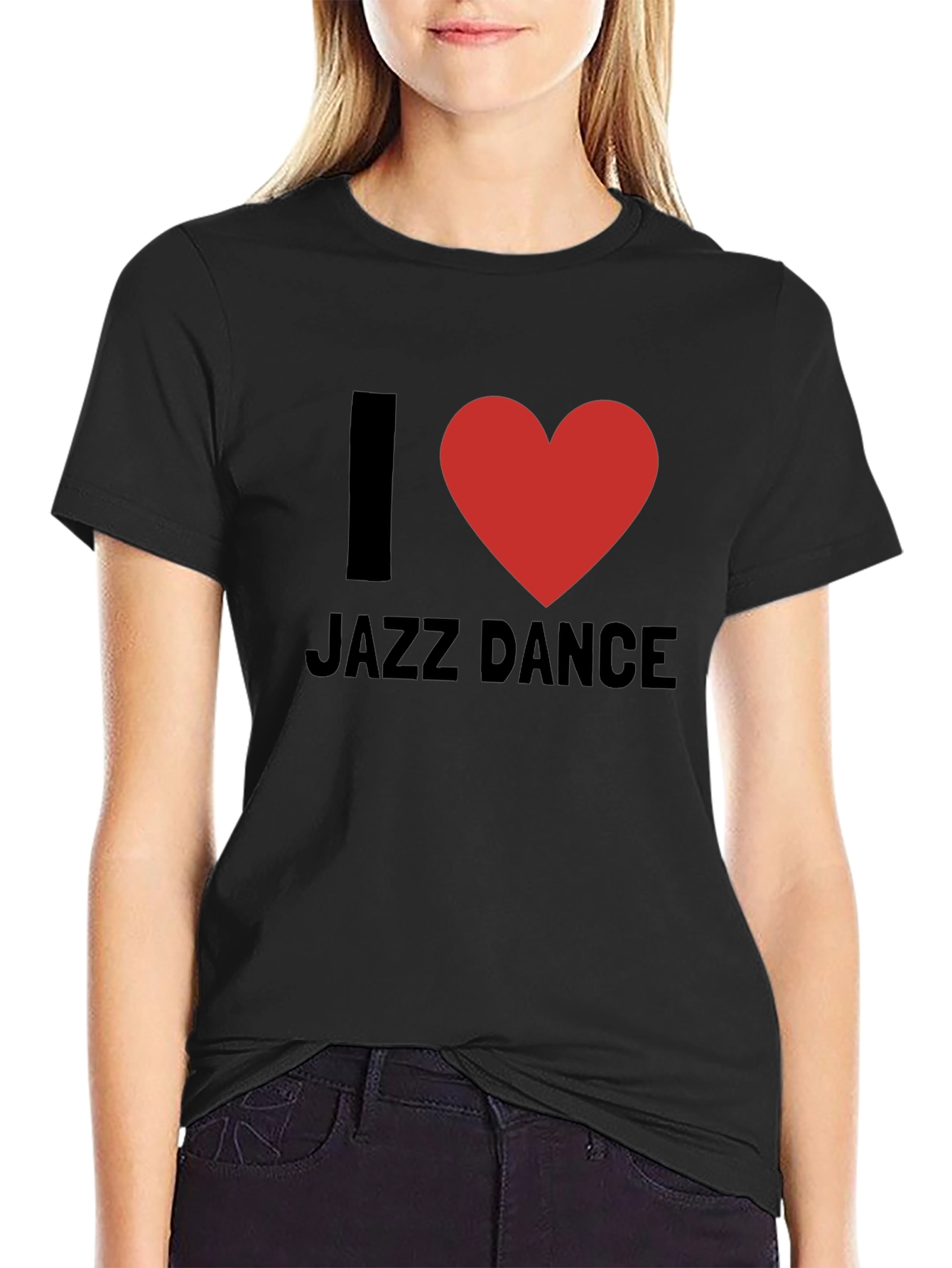I Love Jazz Dance - Black T-Shirt