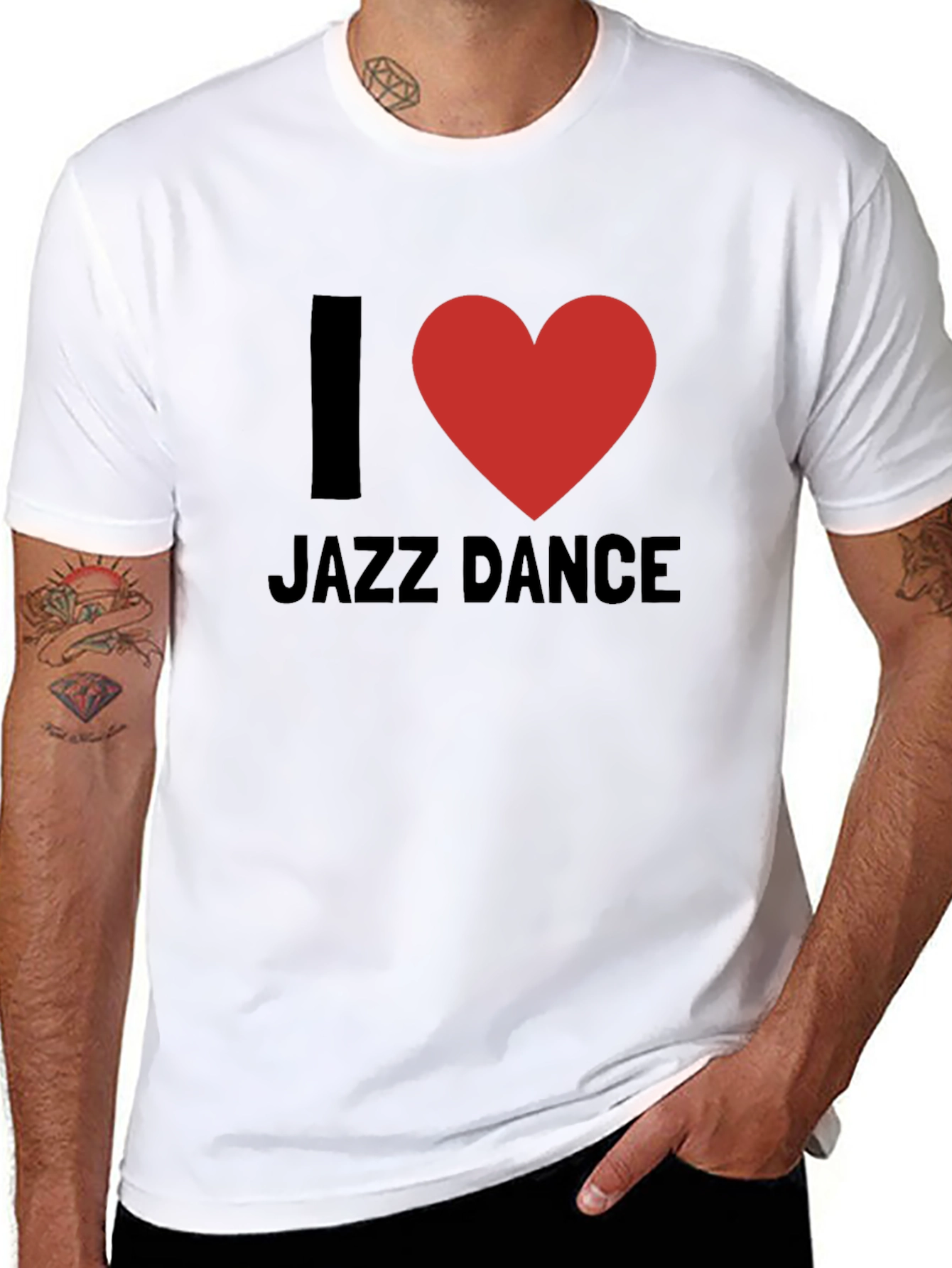 I Love Jazz Dance - Black T-Shirt