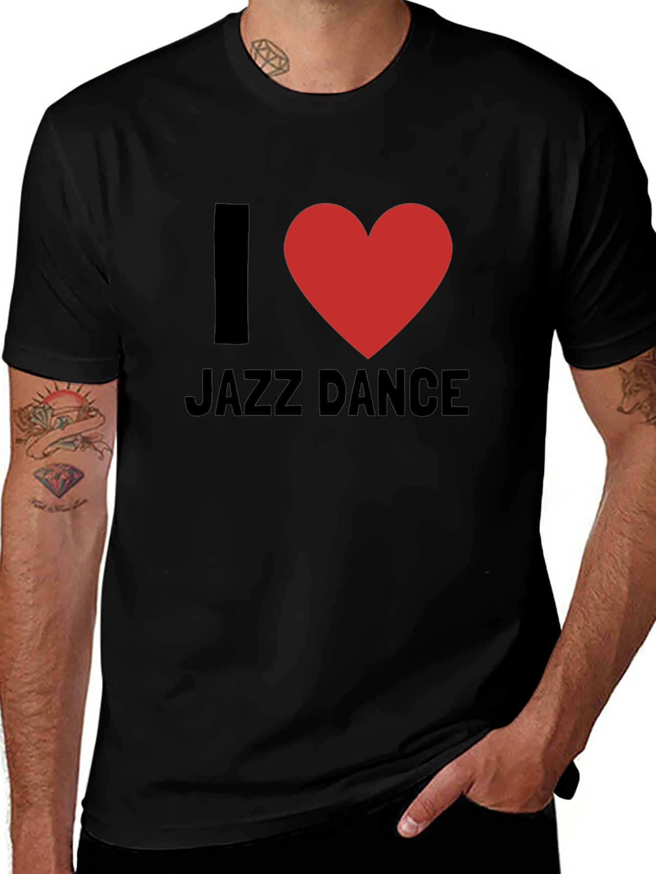 I Love Jazz Dance - Black T-Shirt