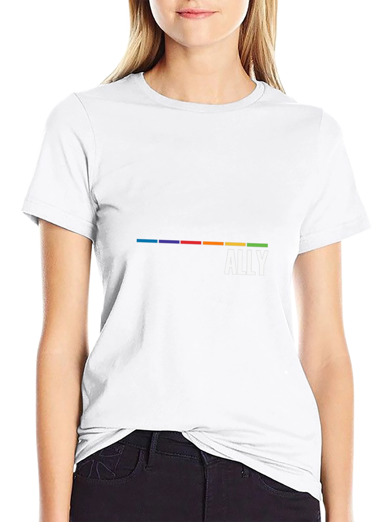 LGBTQ Ally Rainbow Pride T-Shirt