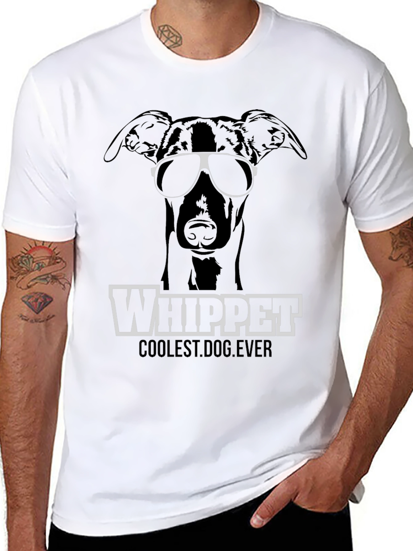 Cool Whippet Dog T-Shirt - Dog Lover Tee