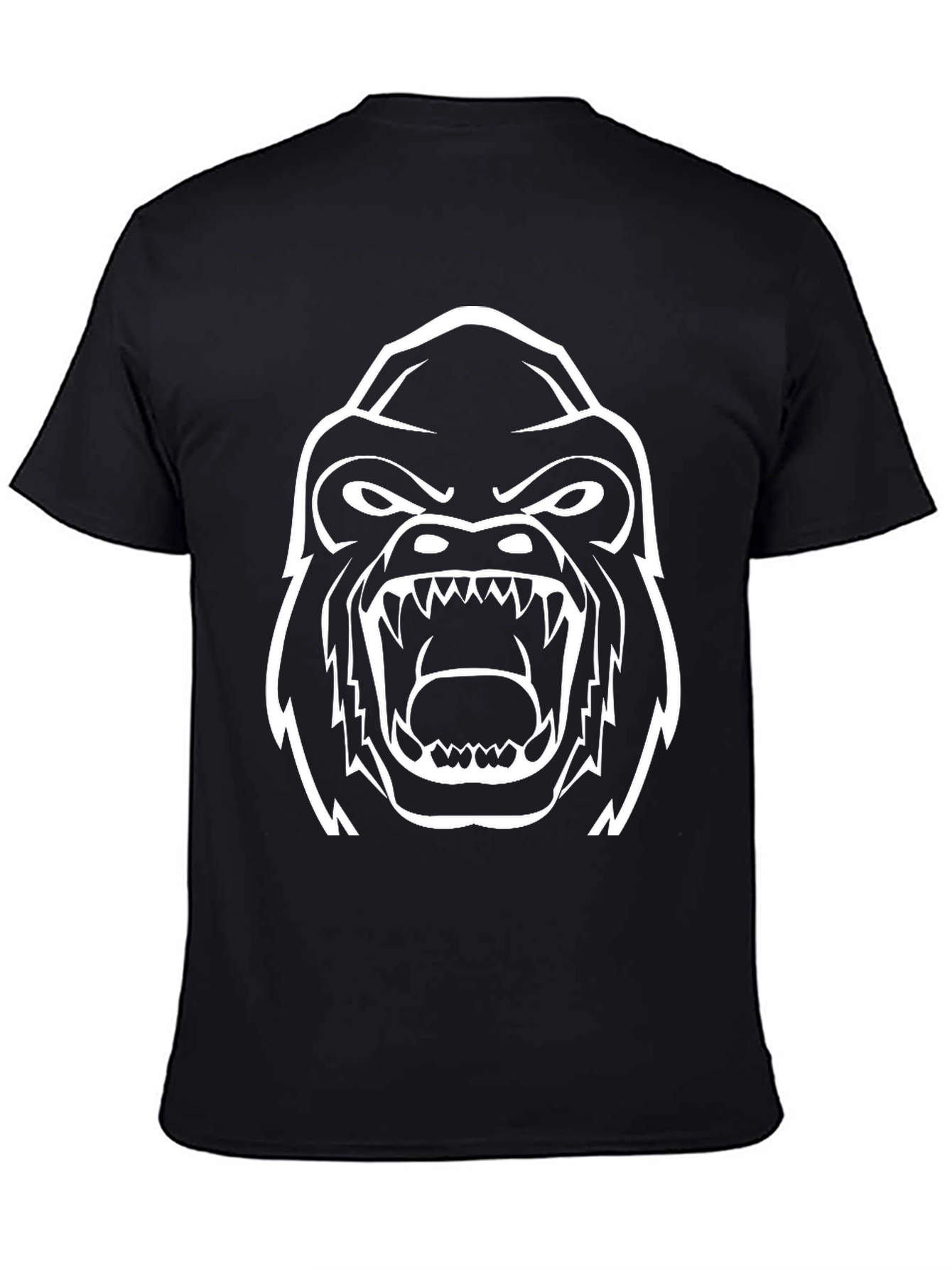 Mens Black Gorilla Graphic Tee