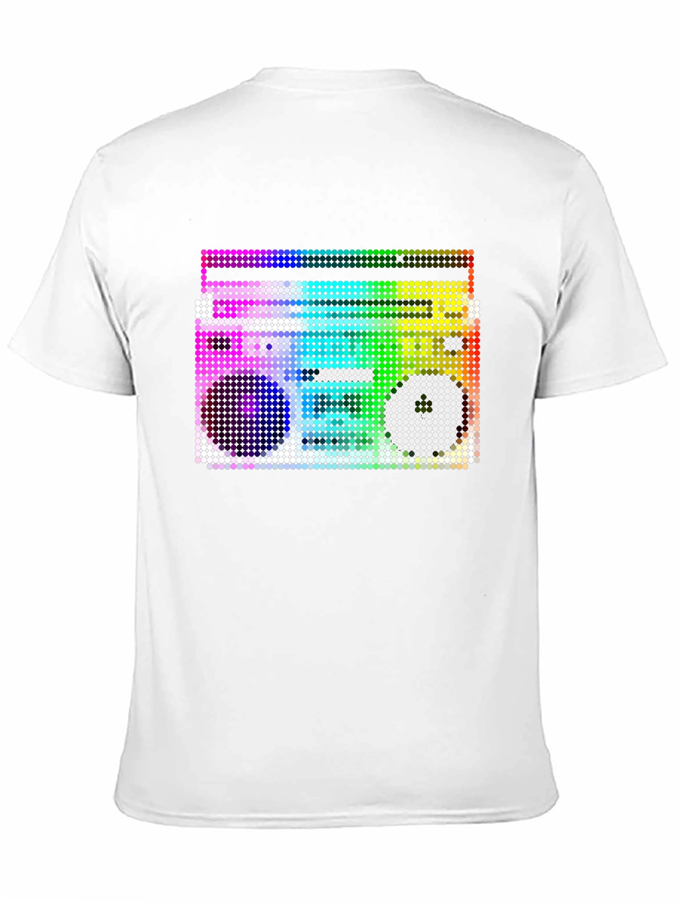 Retro Boombox Graphic T-Shirt - Black