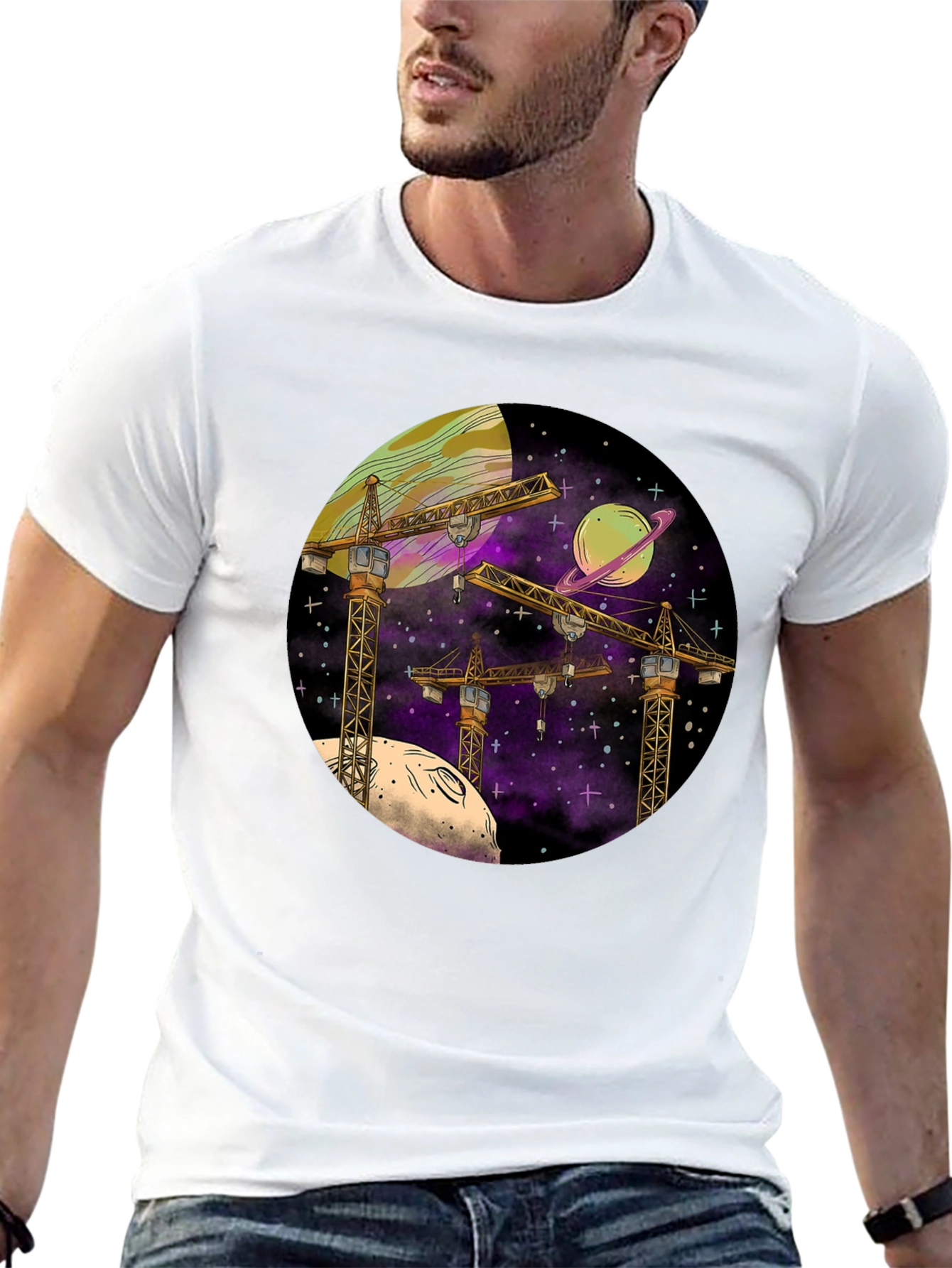 Space Construction T-Shirt - Graphic Tee