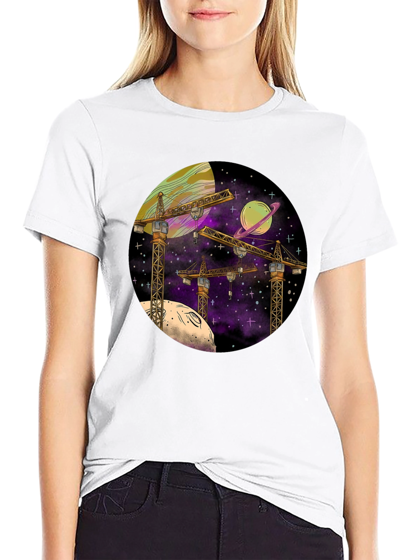Space Construction T-Shirt - Graphic Tee