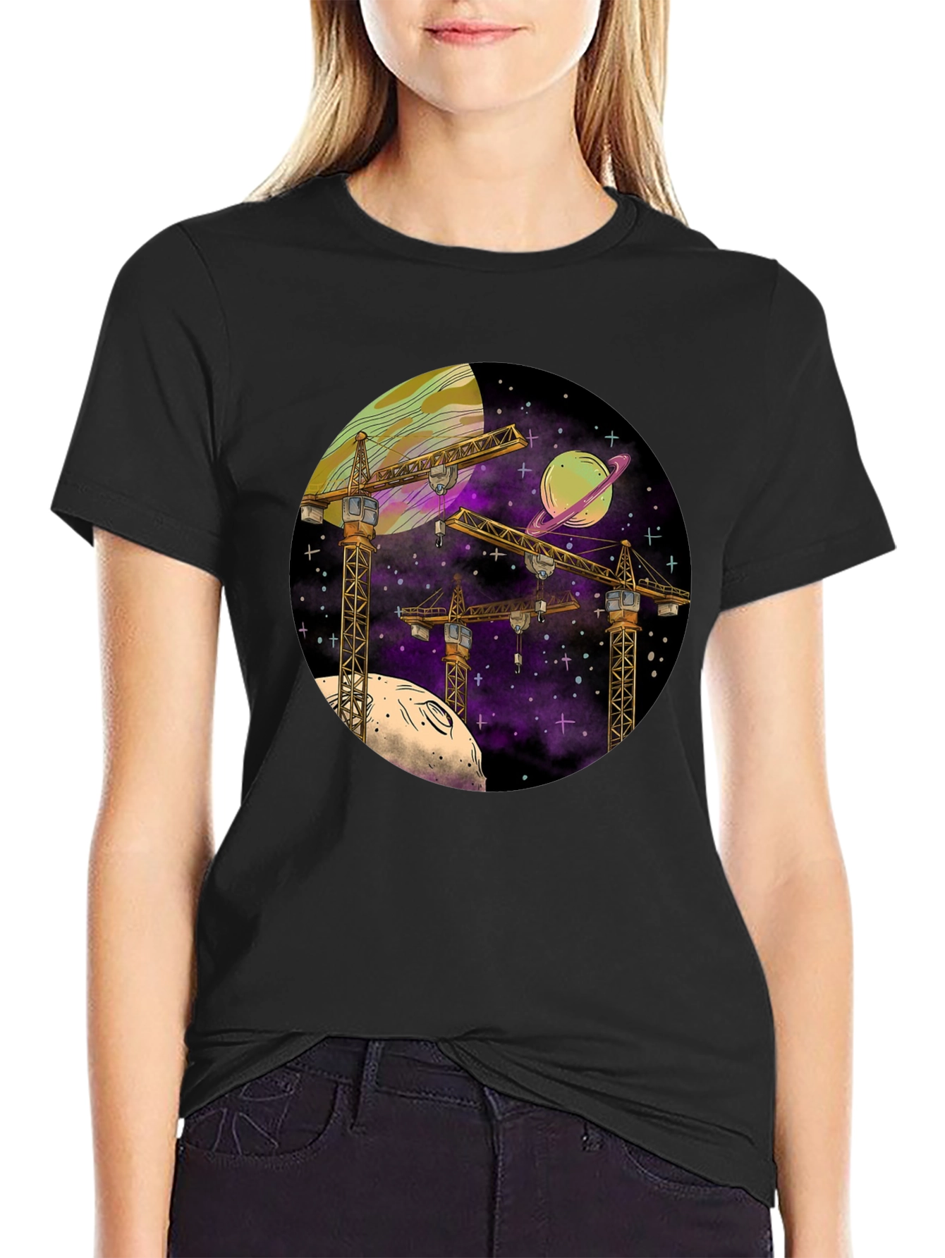 Space Construction T-Shirt - Graphic Tee
