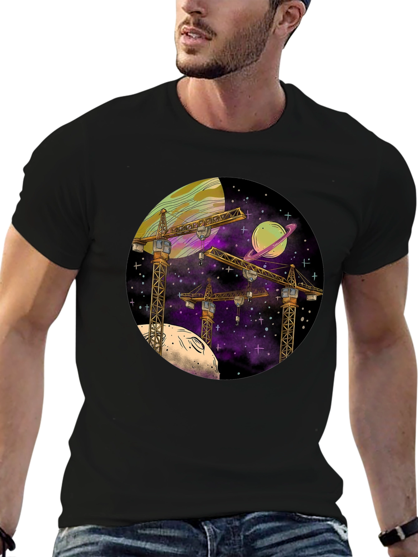Space Construction T-Shirt - Graphic Tee