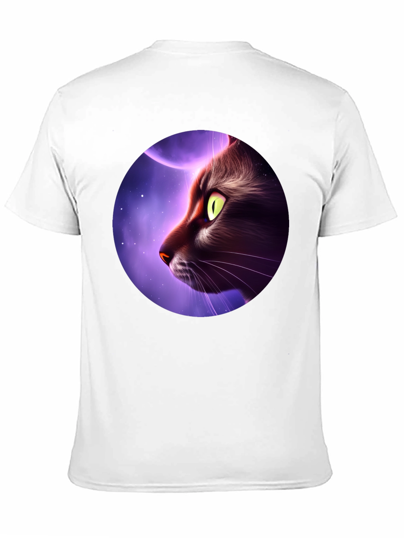 Cat Moon Graphic Tee - Mens Black T-Shirt