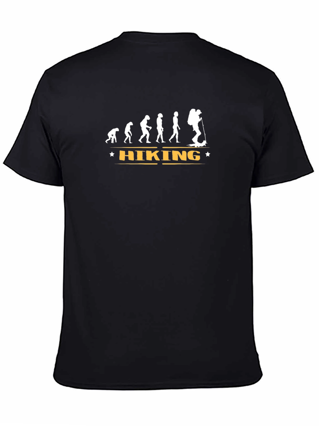 Hiking Evolution Graphic Tee - Black Crew Neck T-Shirt