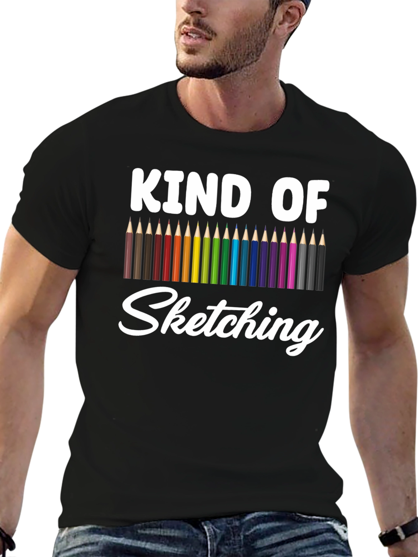 Kind of Sketching T-Shirt - Artistic Graphic Tee
