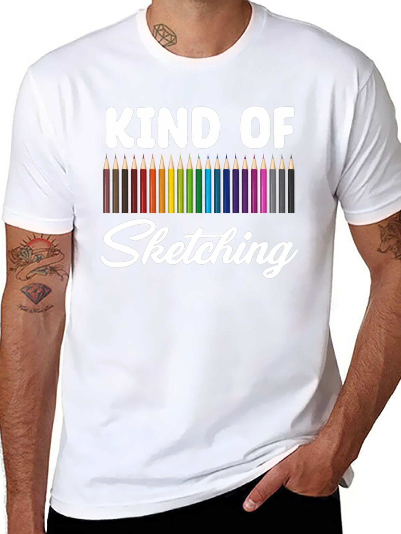 Kind of Sketching T-Shirt - Artistic Graphic Tee