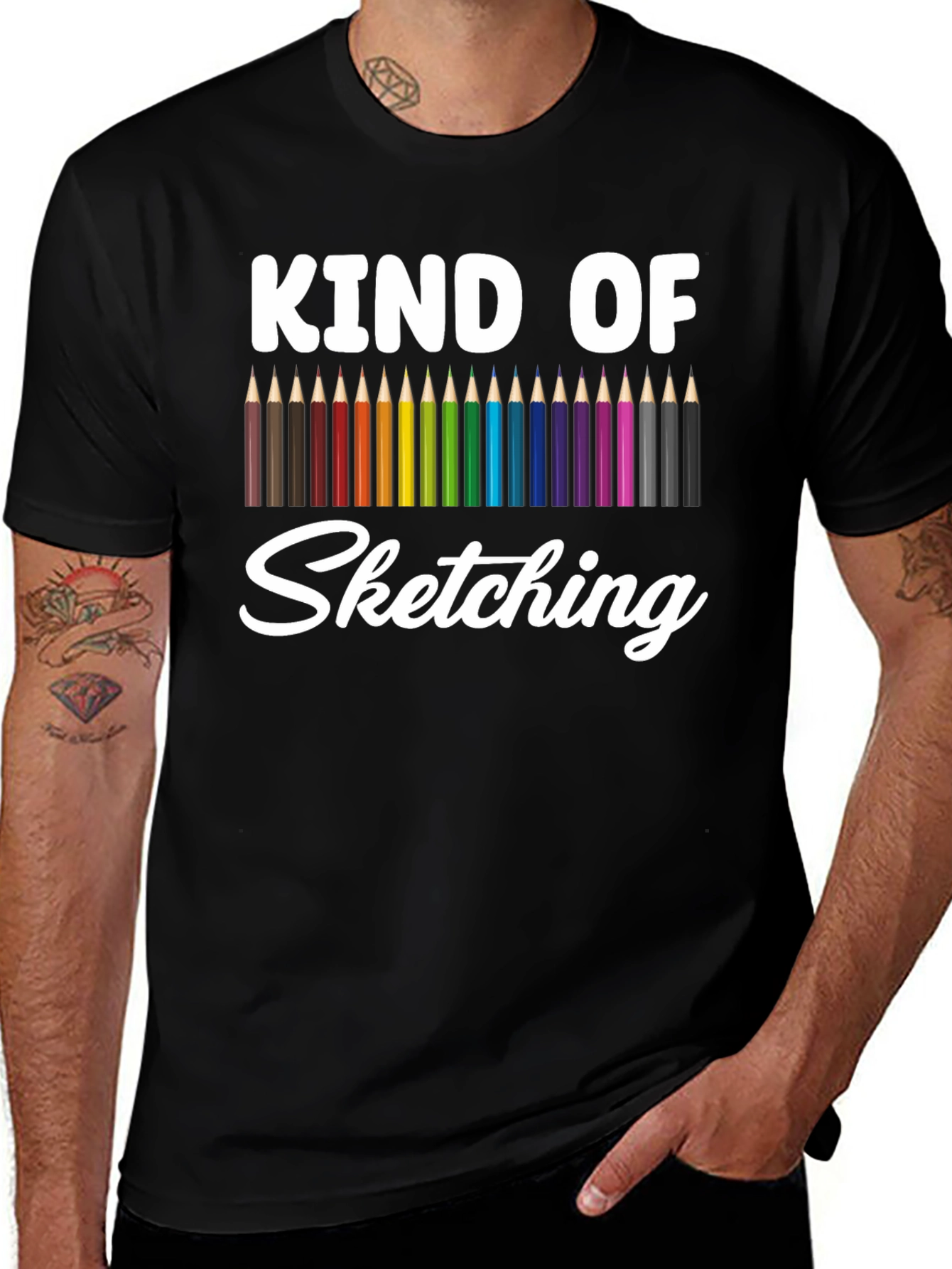 Kind of Sketching T-Shirt - Artistic Graphic Tee