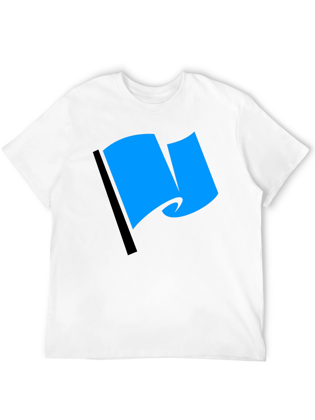Blue Flag Graphic Black T-Shirt