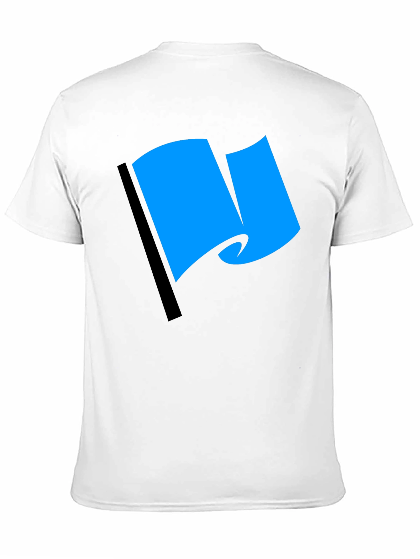 Blue Flag Graphic Black T-Shirt