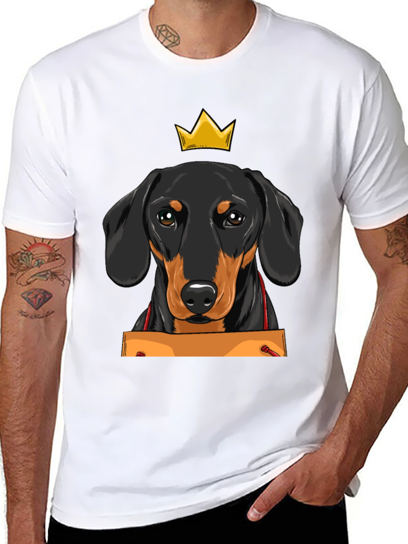 Dachshund King T-Shirt - Cute Dog Graphic Tee