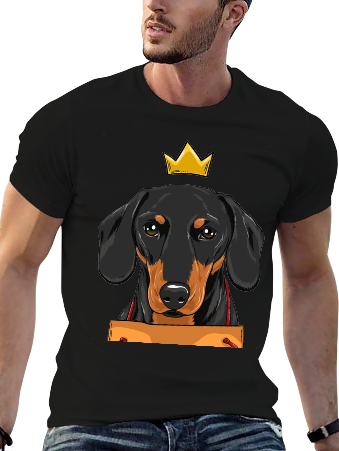 Dachshund King T-Shirt - Cute Dog Graphic Tee