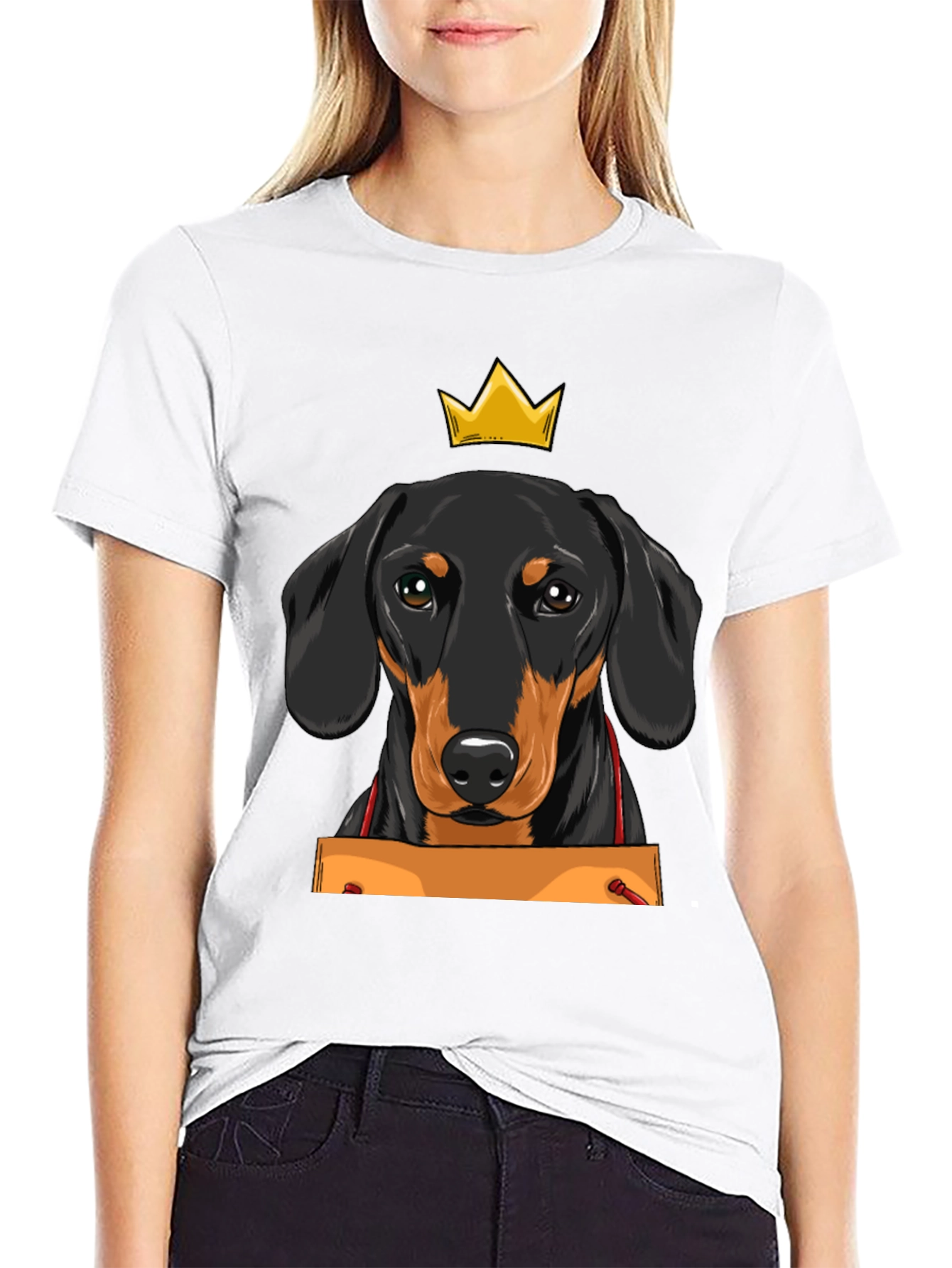 Dachshund King T-Shirt - Cute Dog Graphic Tee