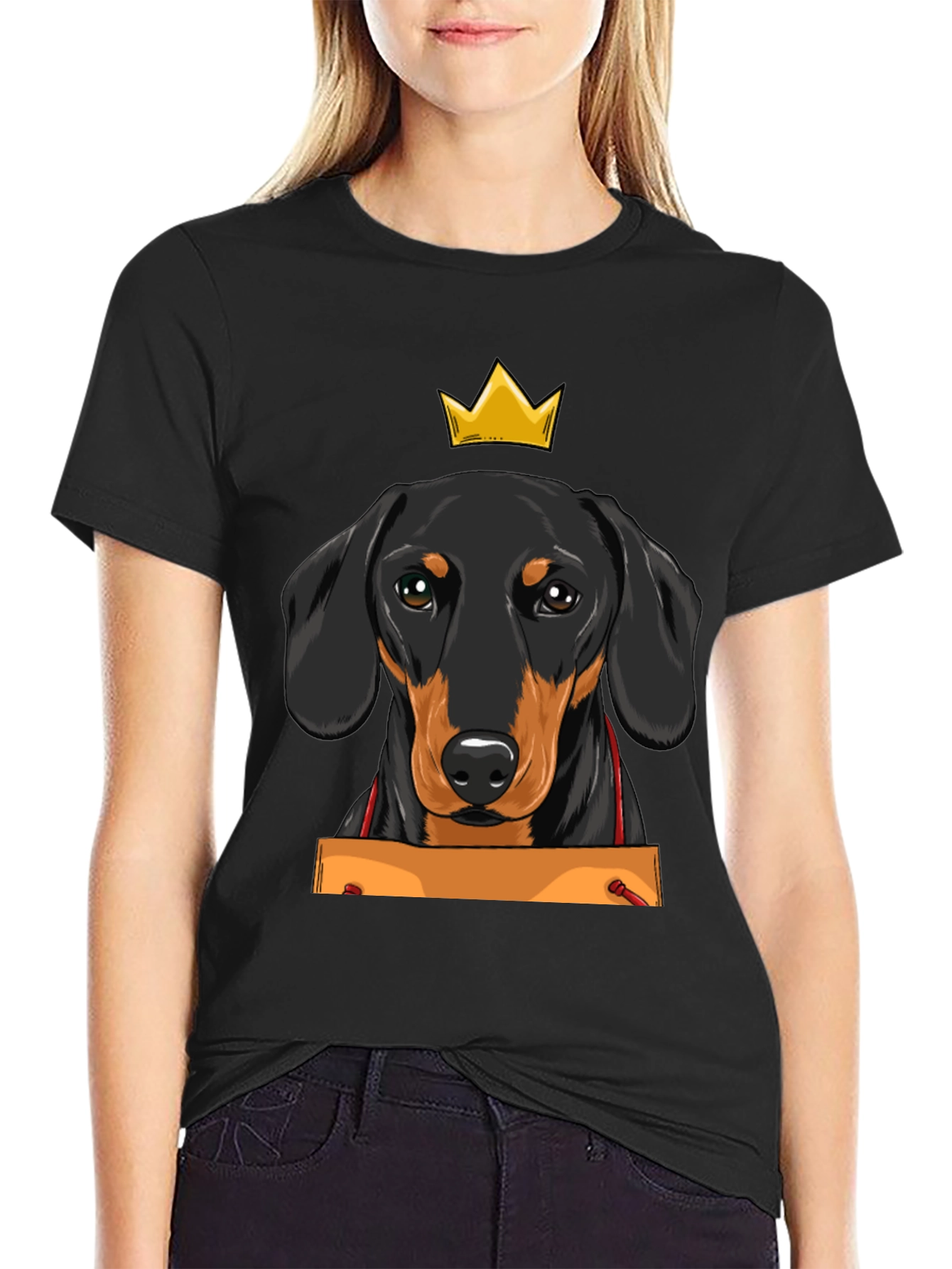 Dachshund King T-Shirt - Cute Dog Graphic Tee
