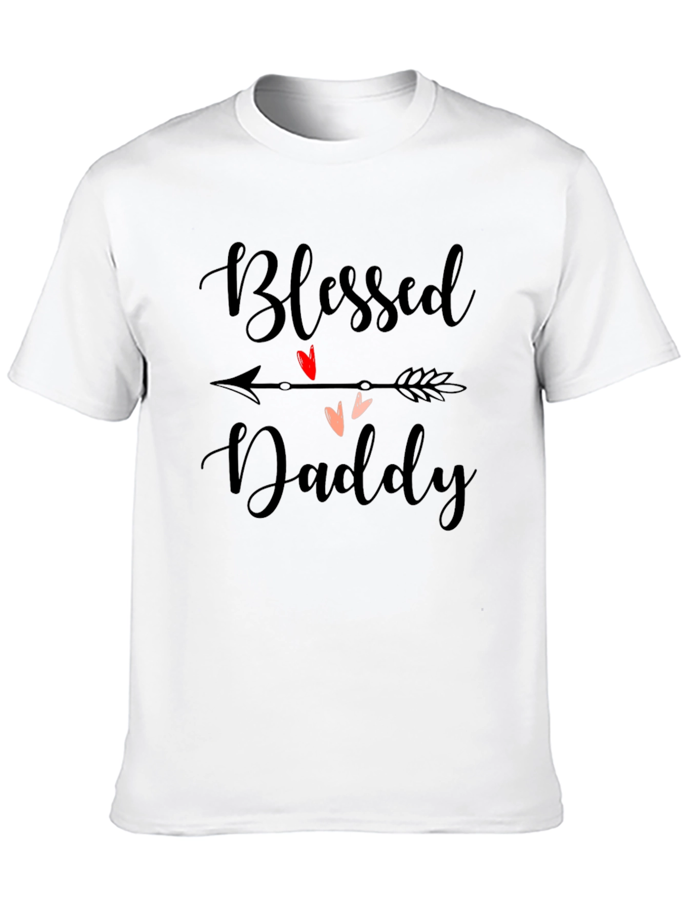 Blessed Daddy Graphic Print Black T-Shirt