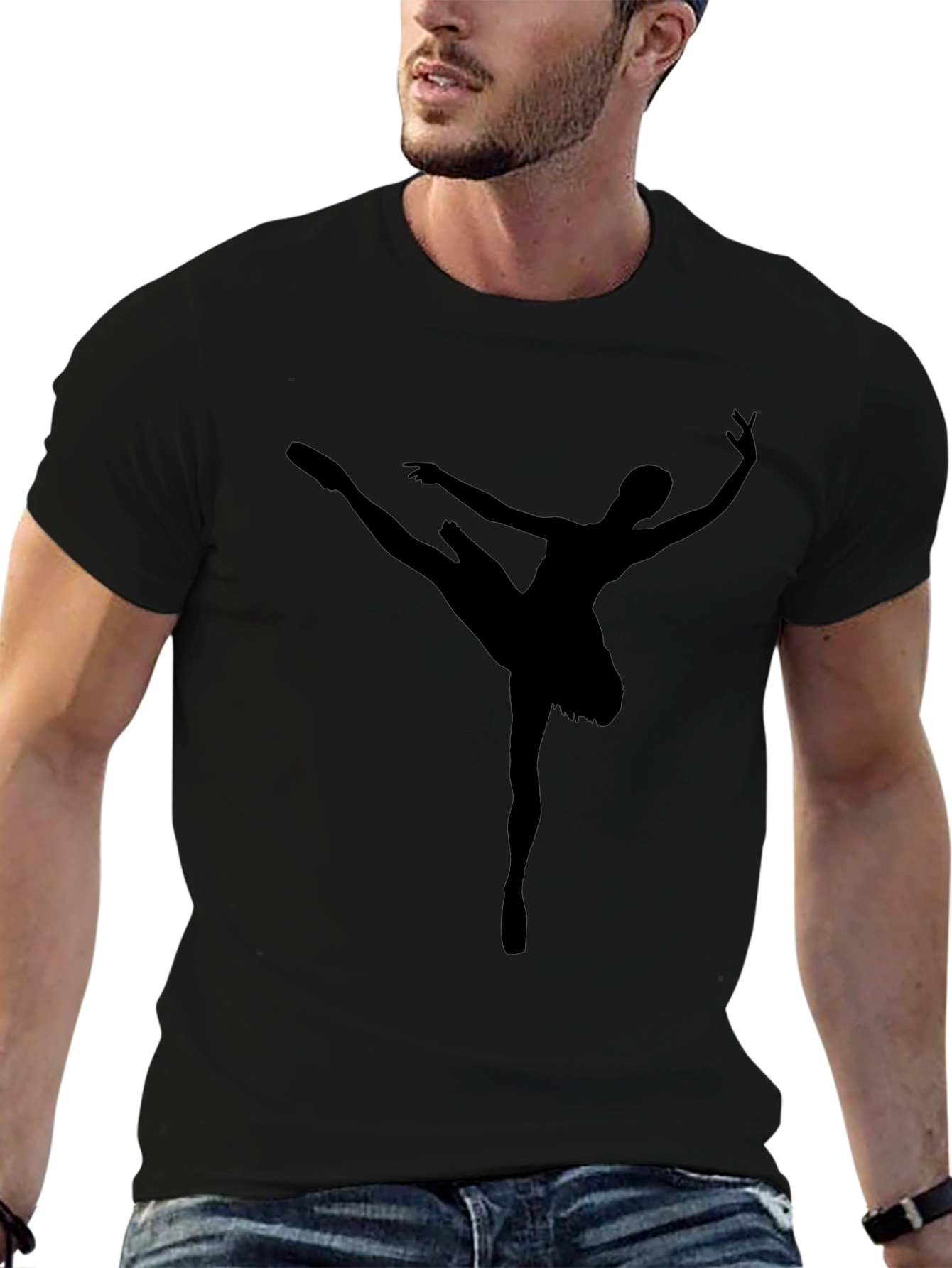 Ballerina Silhouette Black T-Shirt
