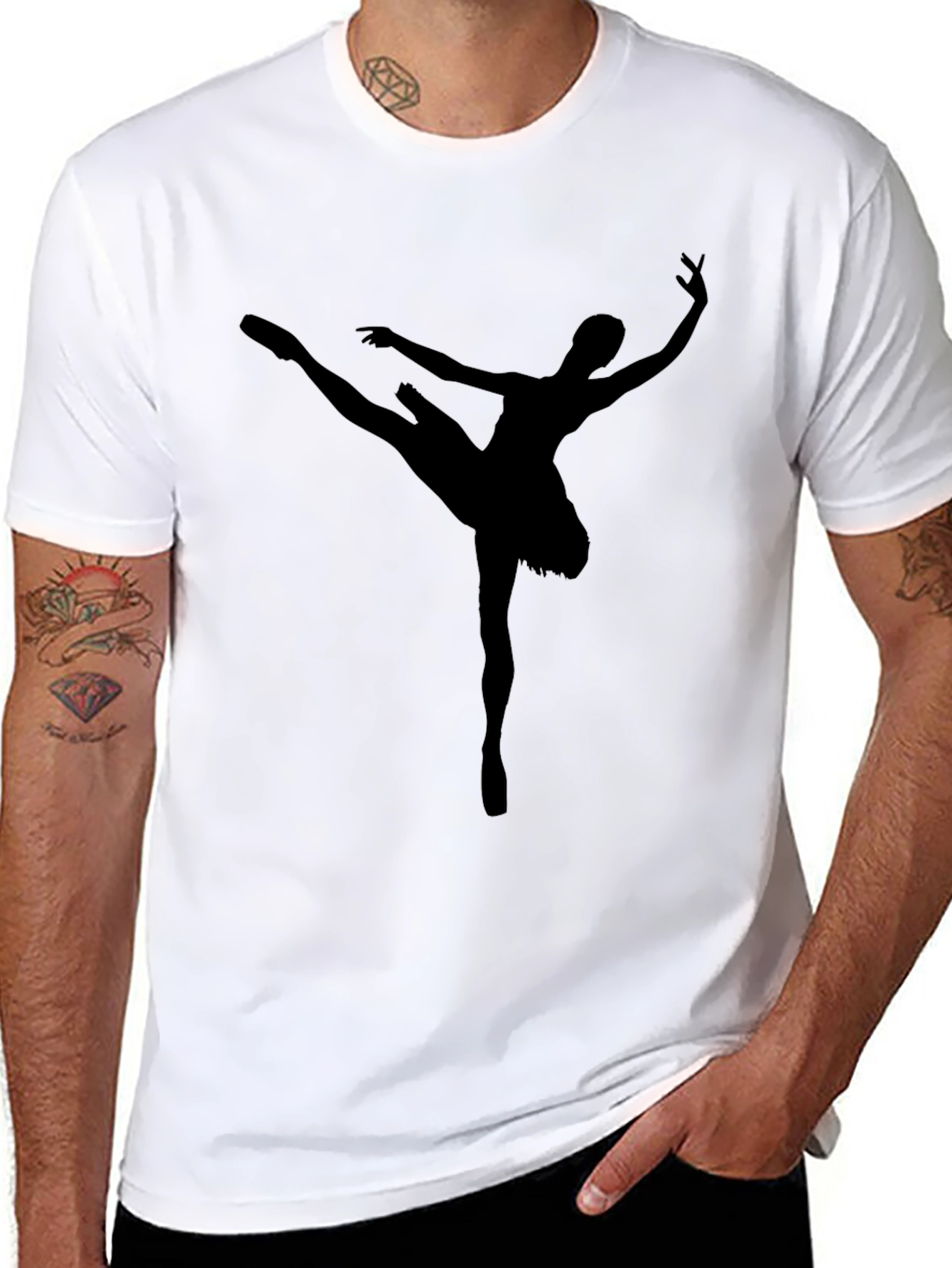 Ballerina Silhouette Black T-Shirt