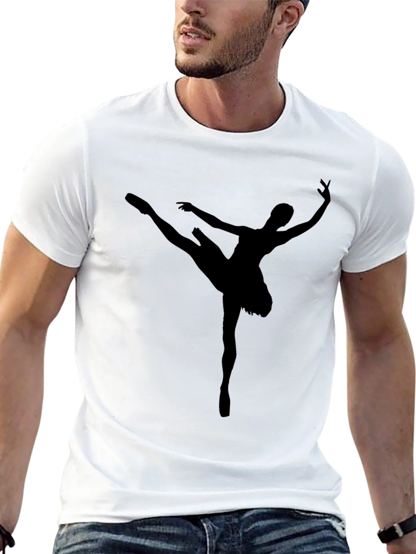 Ballerina Silhouette Black T-Shirt