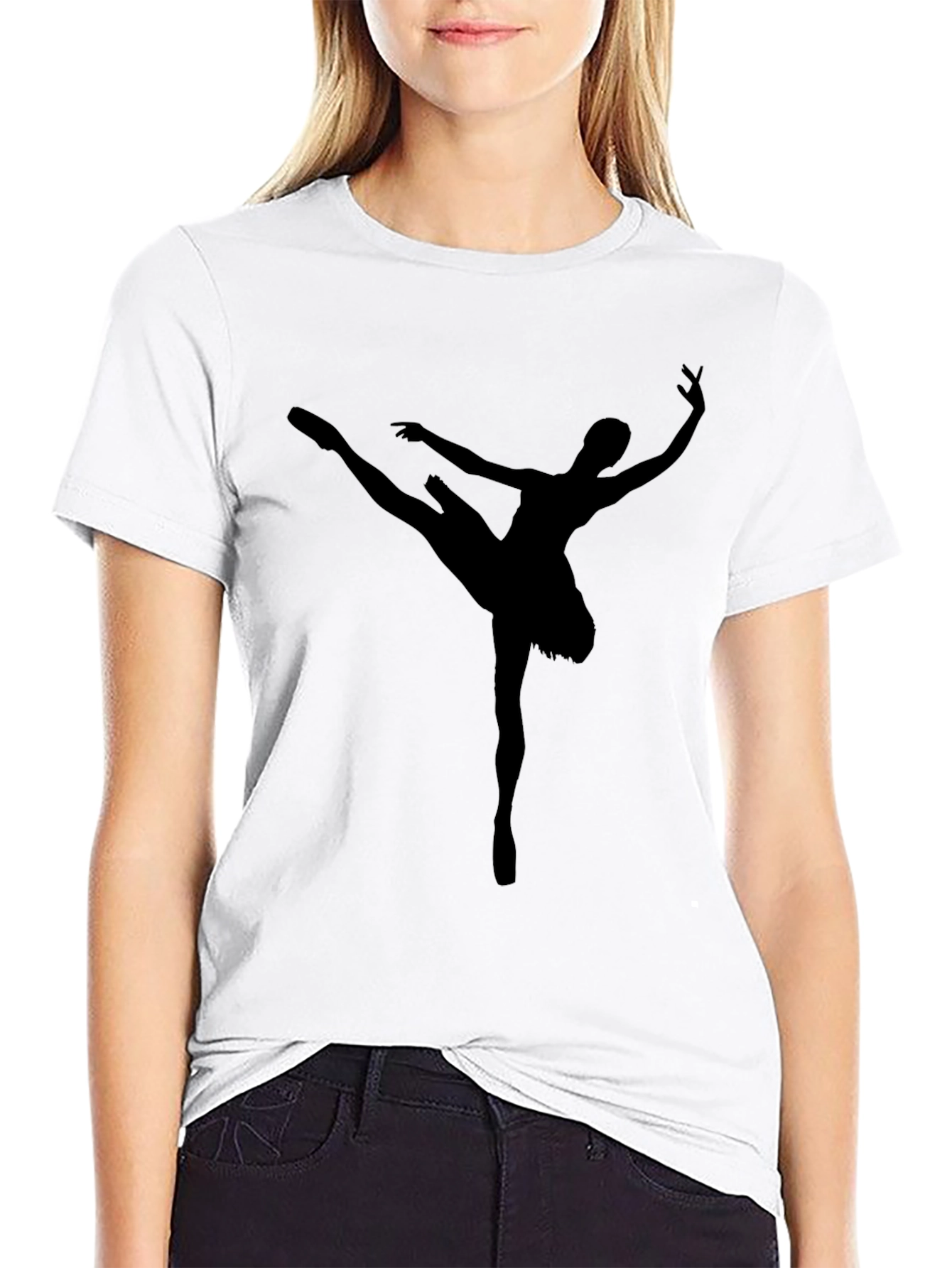 Ballerina Silhouette Black T-Shirt