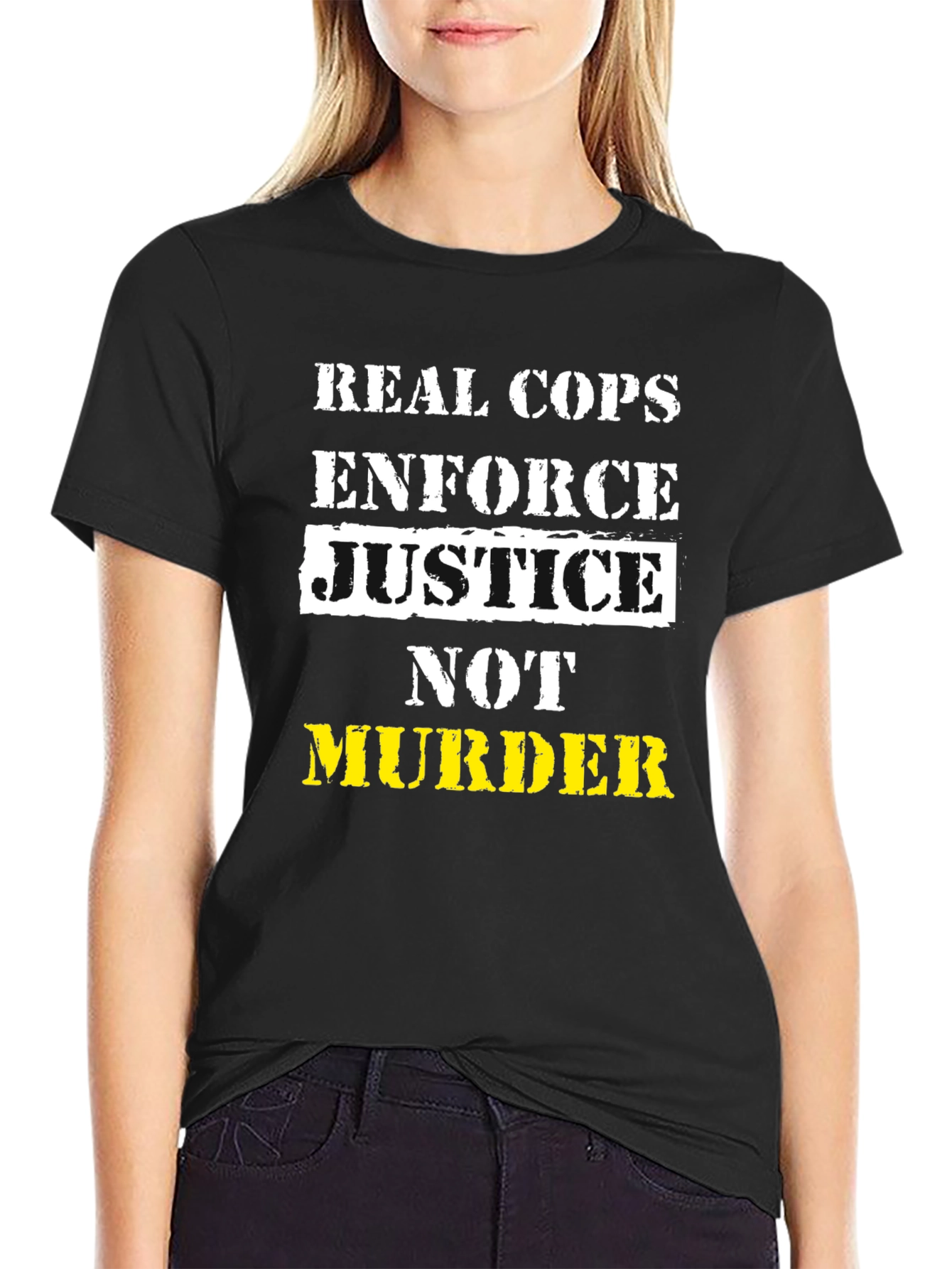 Real Cops Enforce Justice T-Shirt