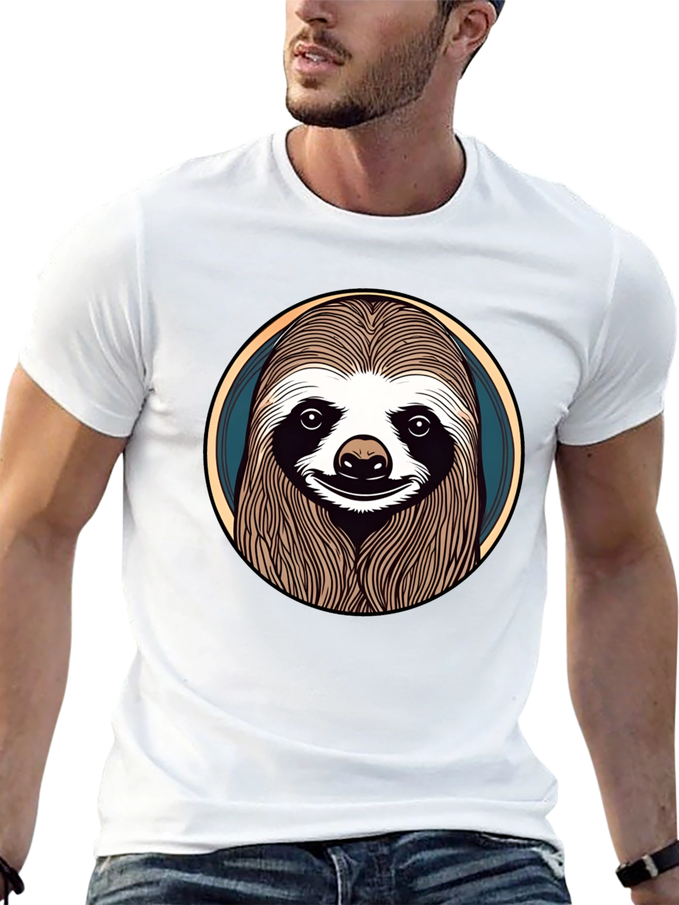 Sloth Graphic T-Shirt - Mens Casual Tee
