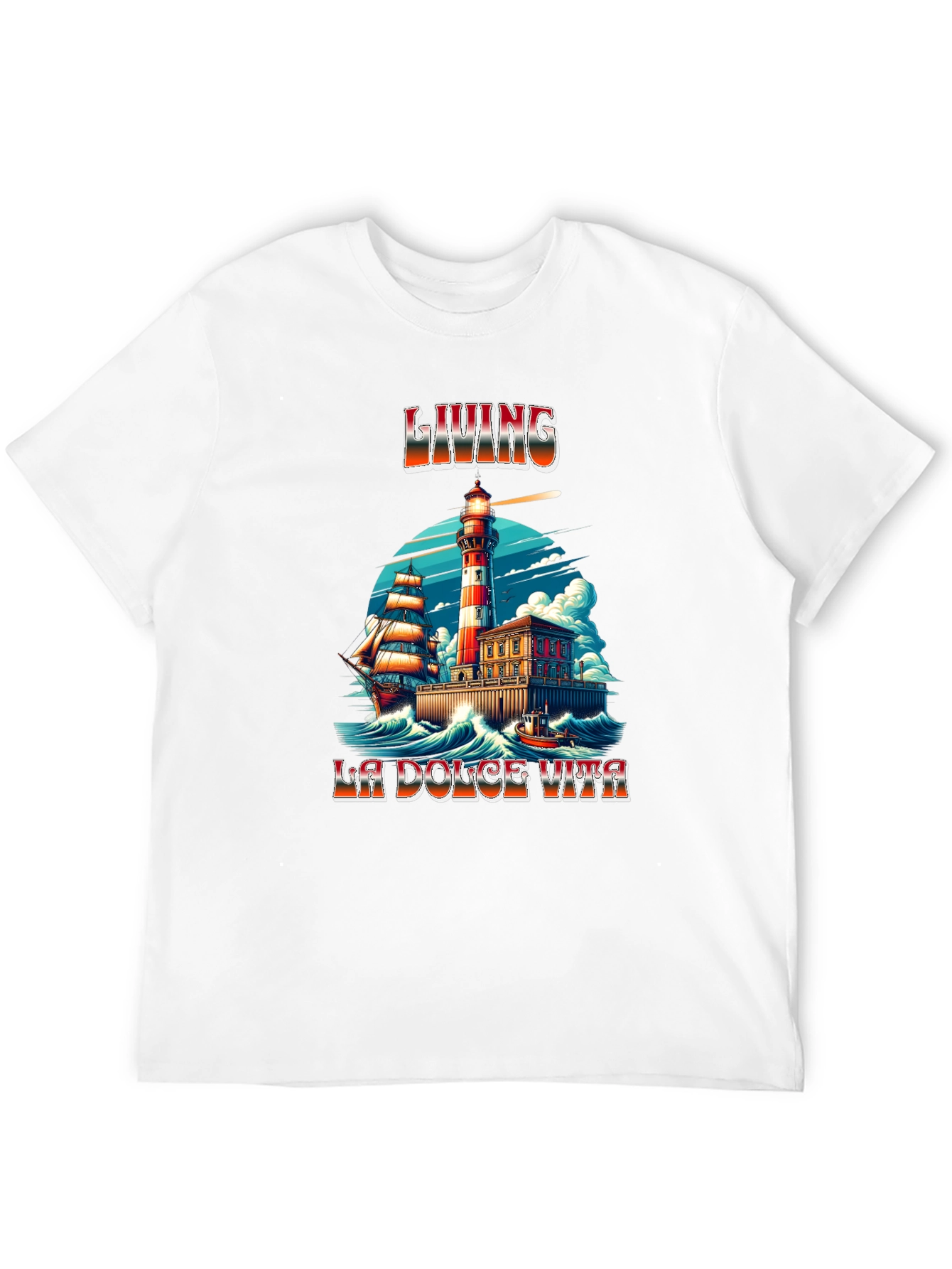 La Dolce Vita Living Lighthouse Graphic Tee