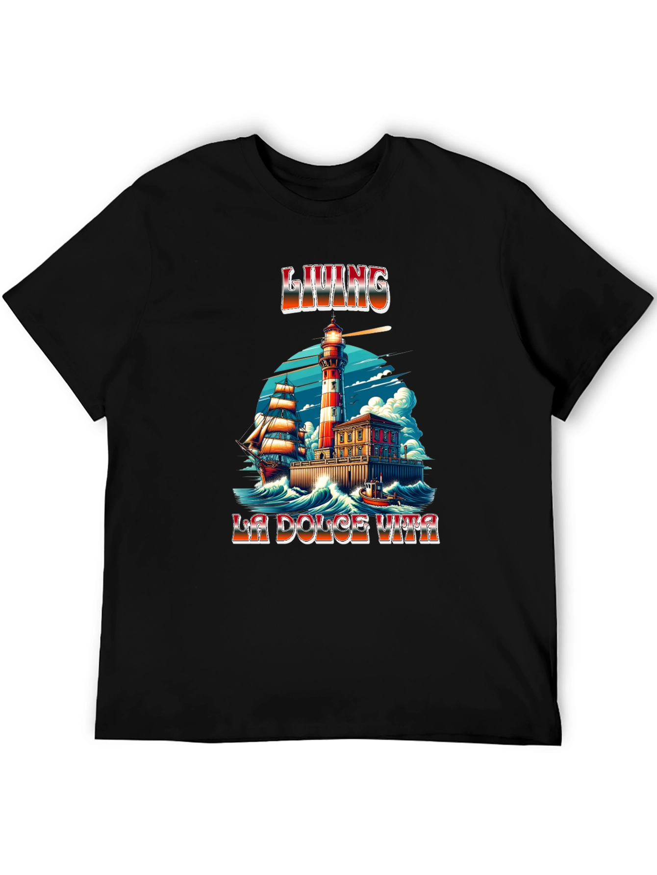 La Dolce Vita Living Lighthouse Graphic Tee