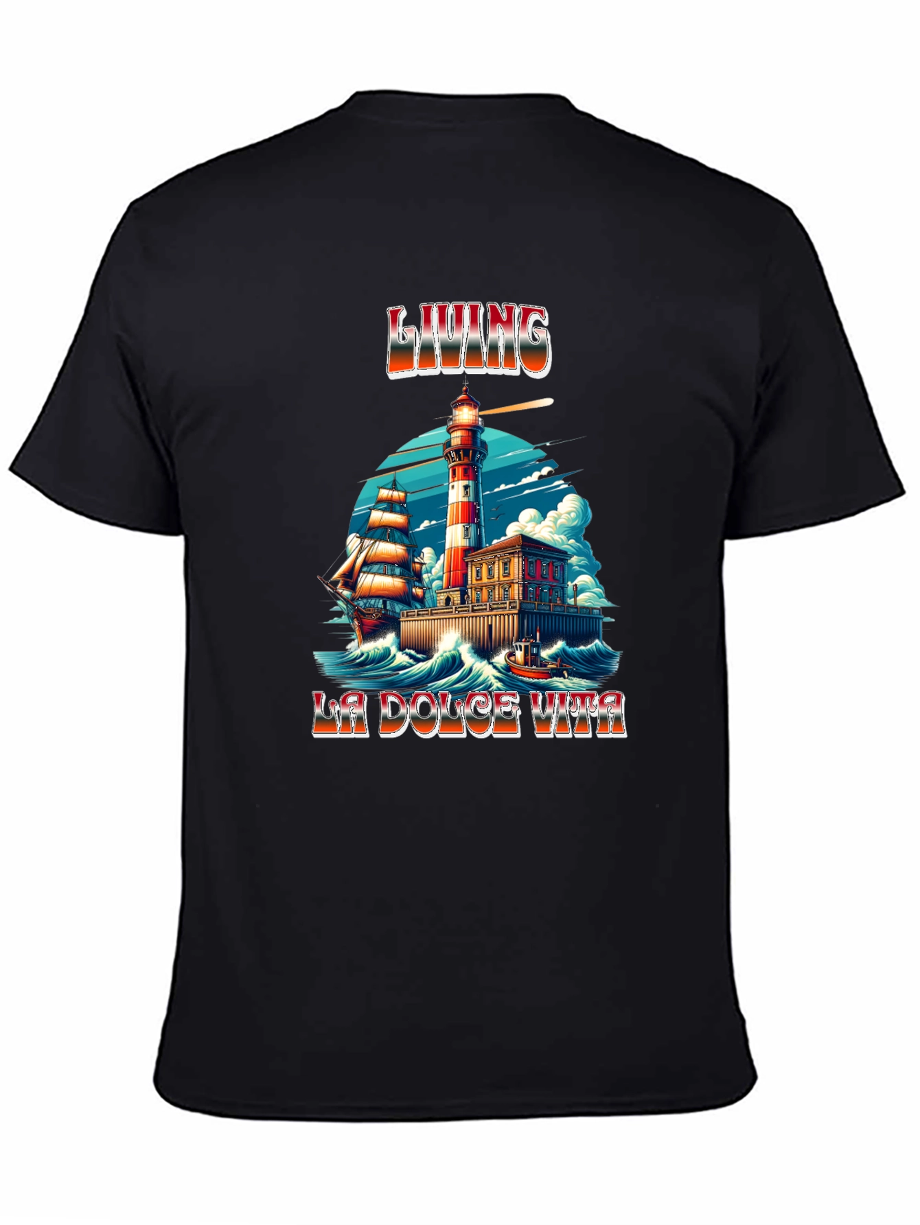 La Dolce Vita Living Lighthouse Graphic Tee