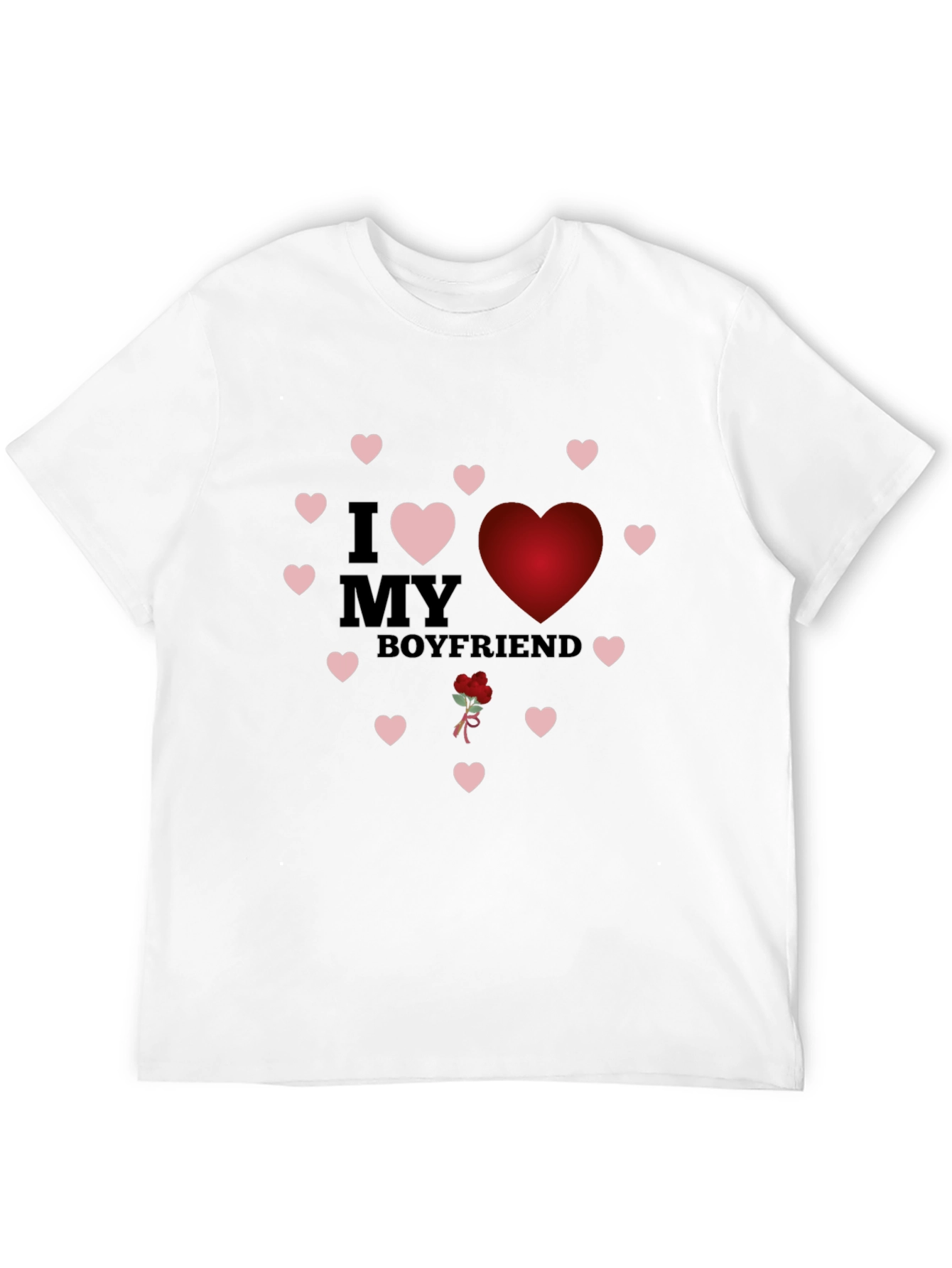 I Love My Boyfriend T-Shirt with Heart Design