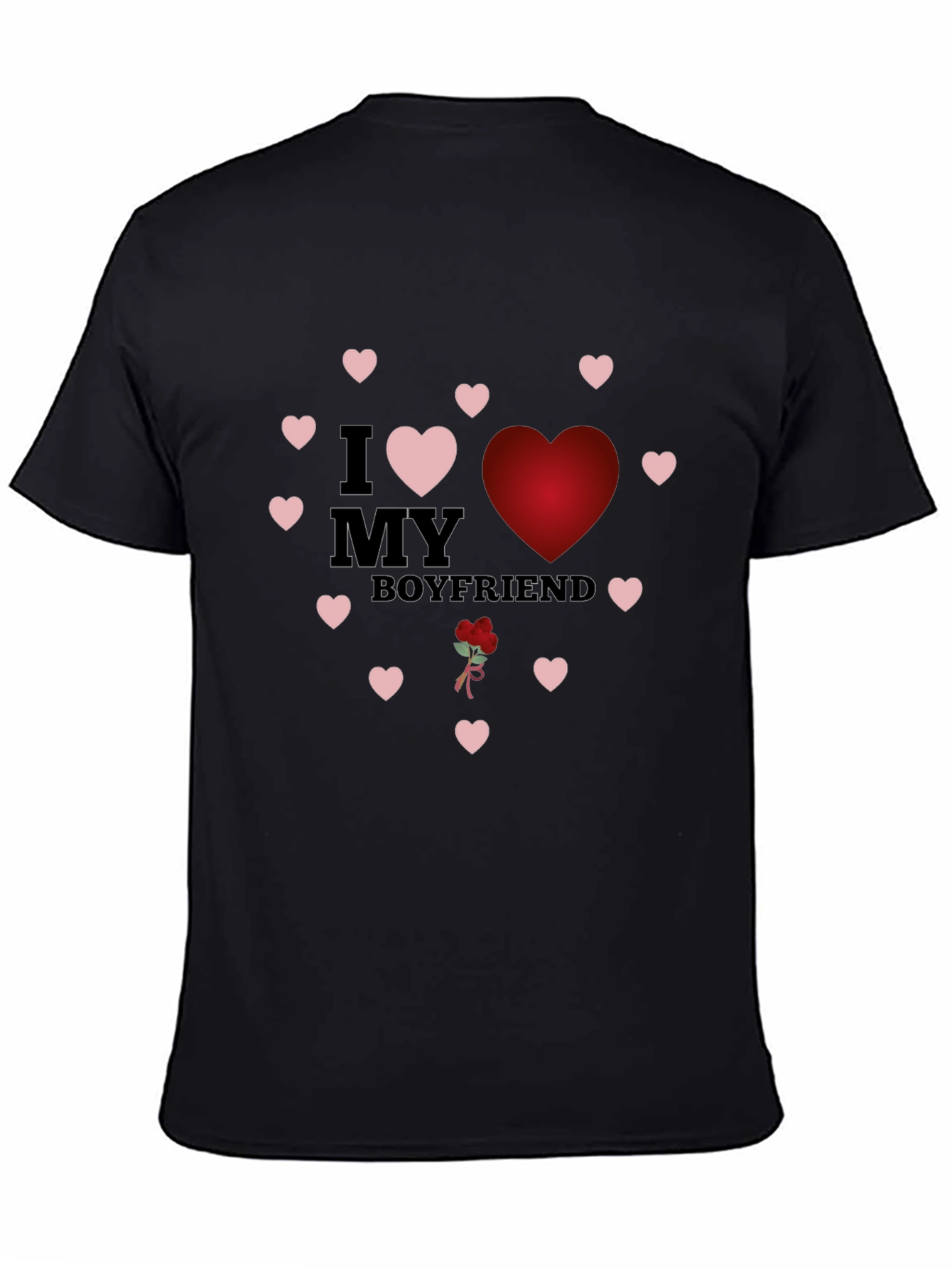 I Love My Boyfriend T-Shirt with Heart Design