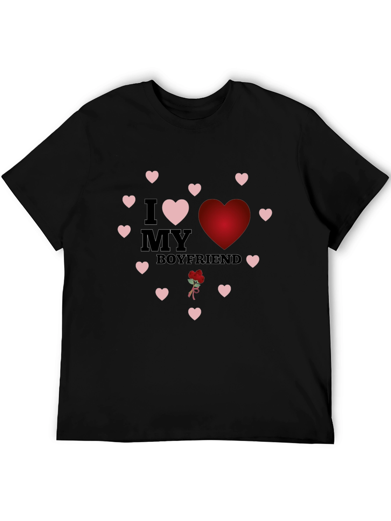 I Love My Boyfriend T-Shirt with Heart Design