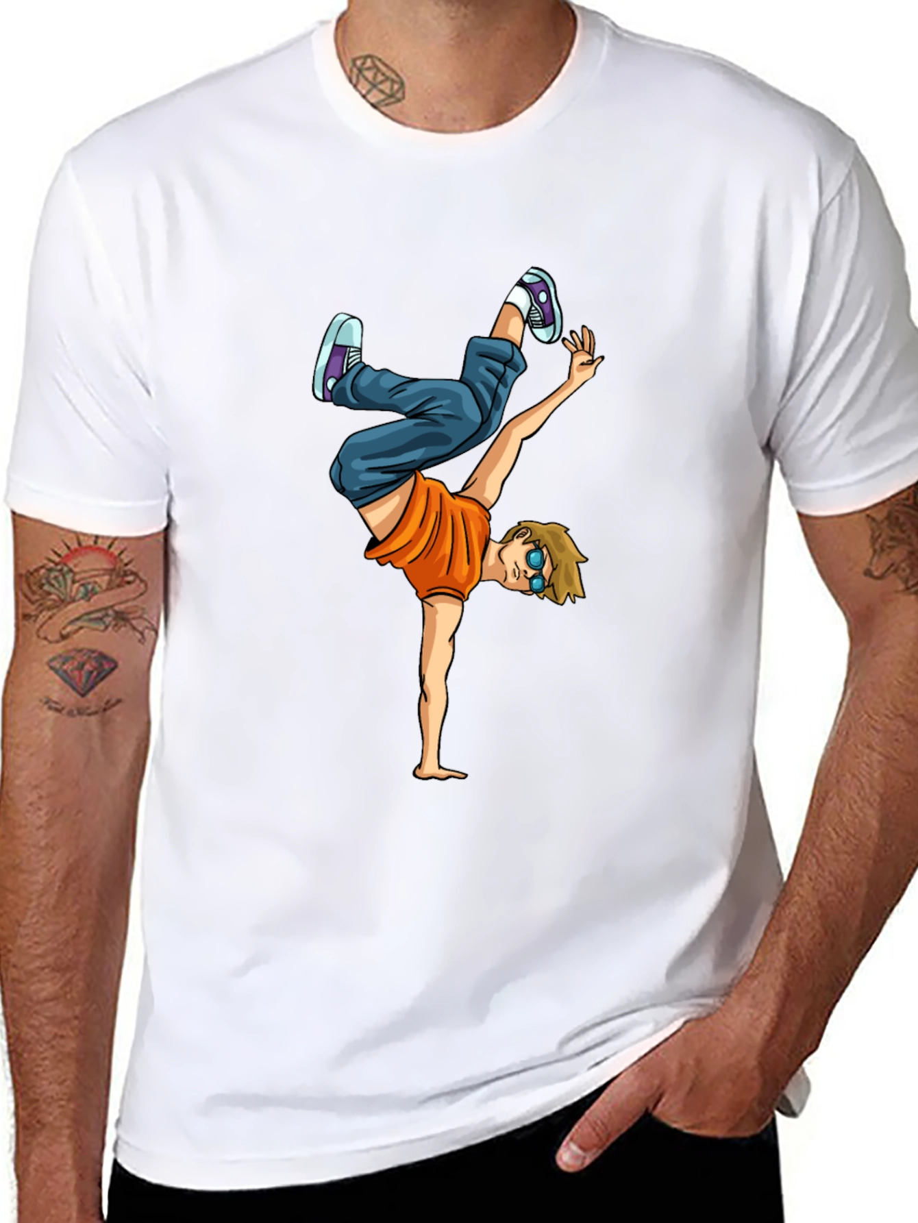 Breakdancing Graphic Tee - Cool Urban Style