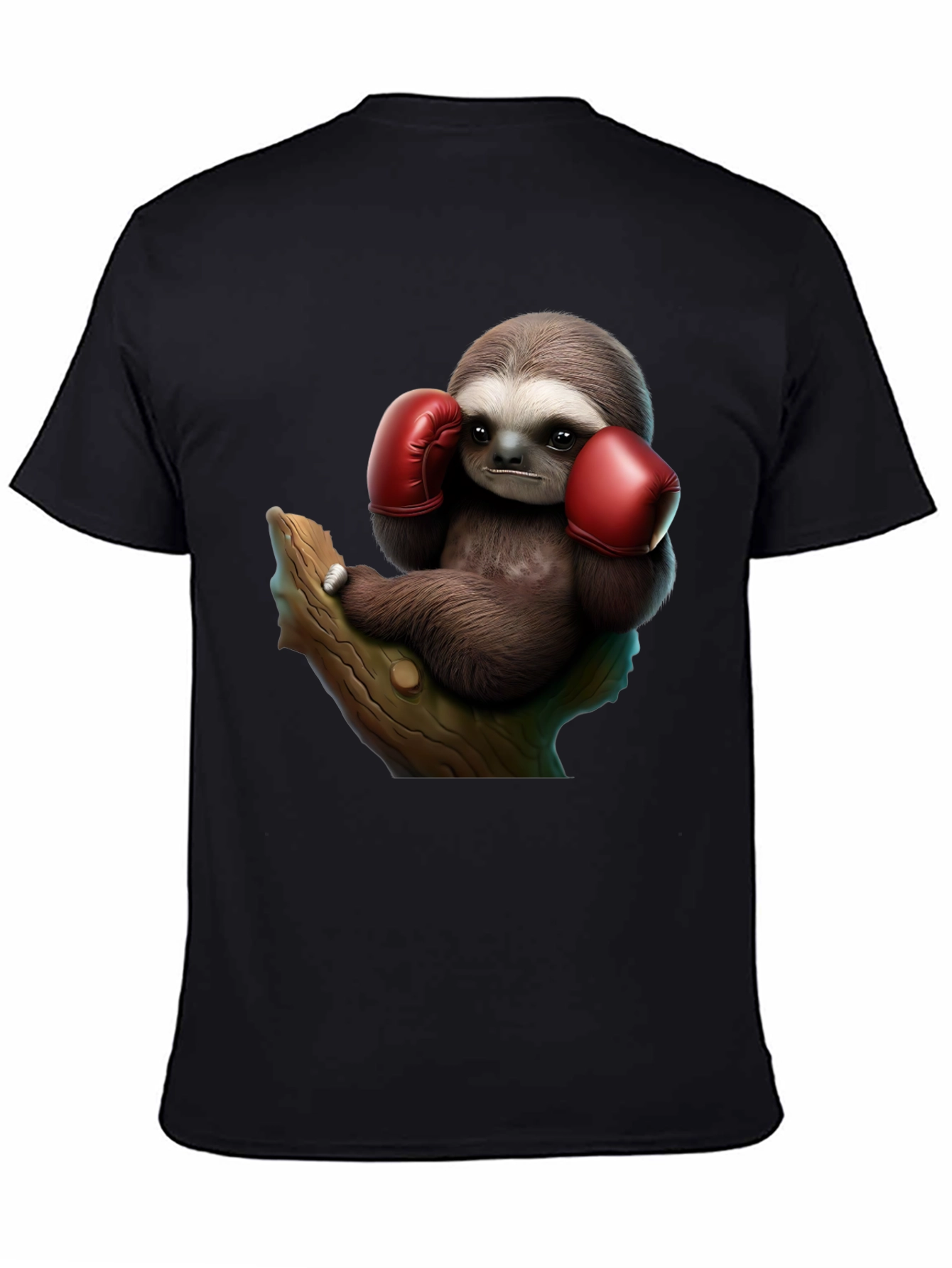 Boxing Sloth Black T-Shirt