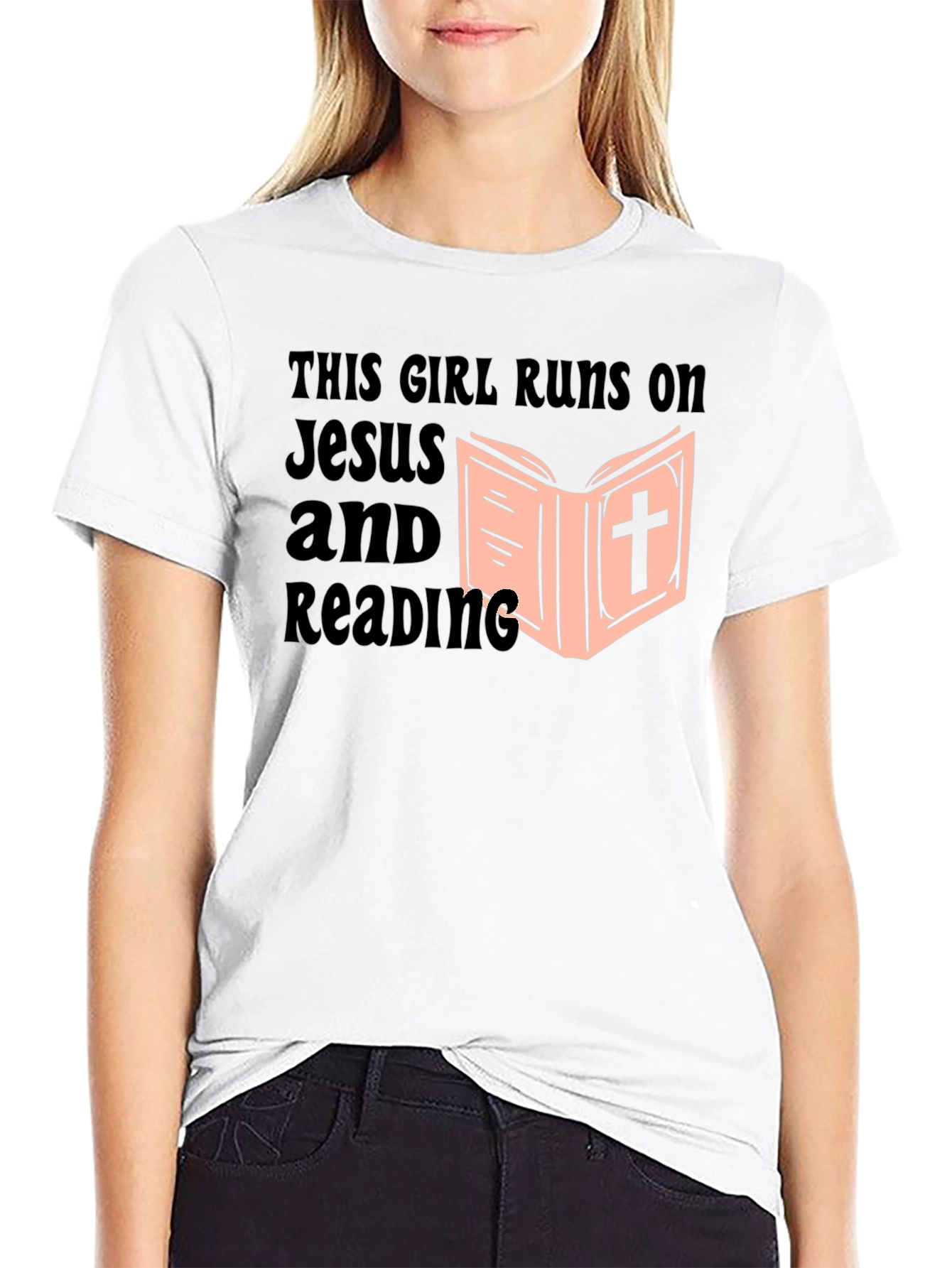 Jesus and Reading Graphic T-Shirt