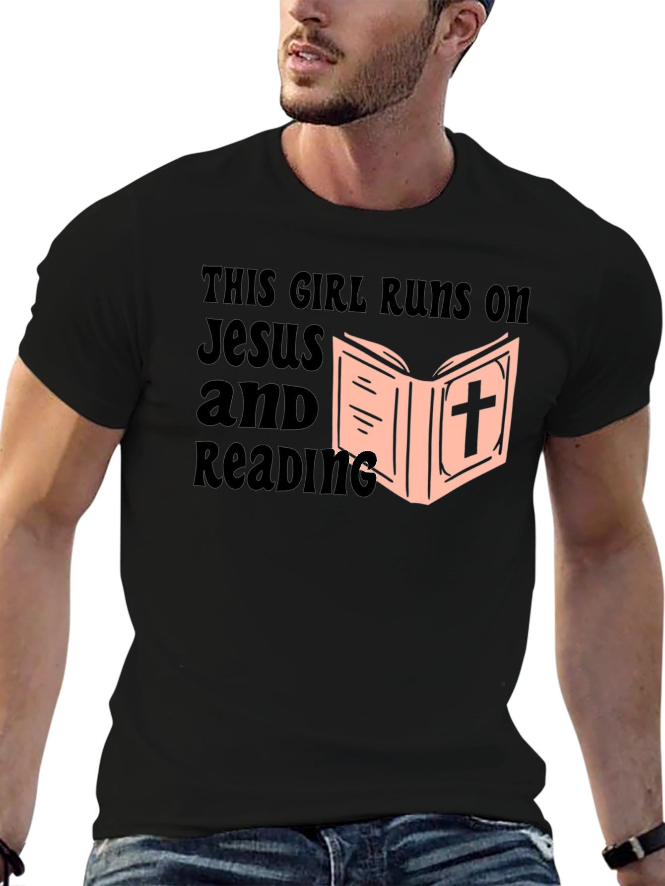 Jesus and Reading Graphic T-Shirt