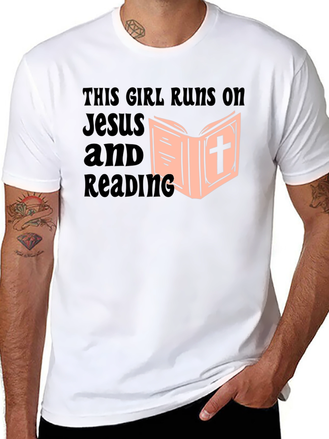 Jesus and Reading Graphic T-Shirt