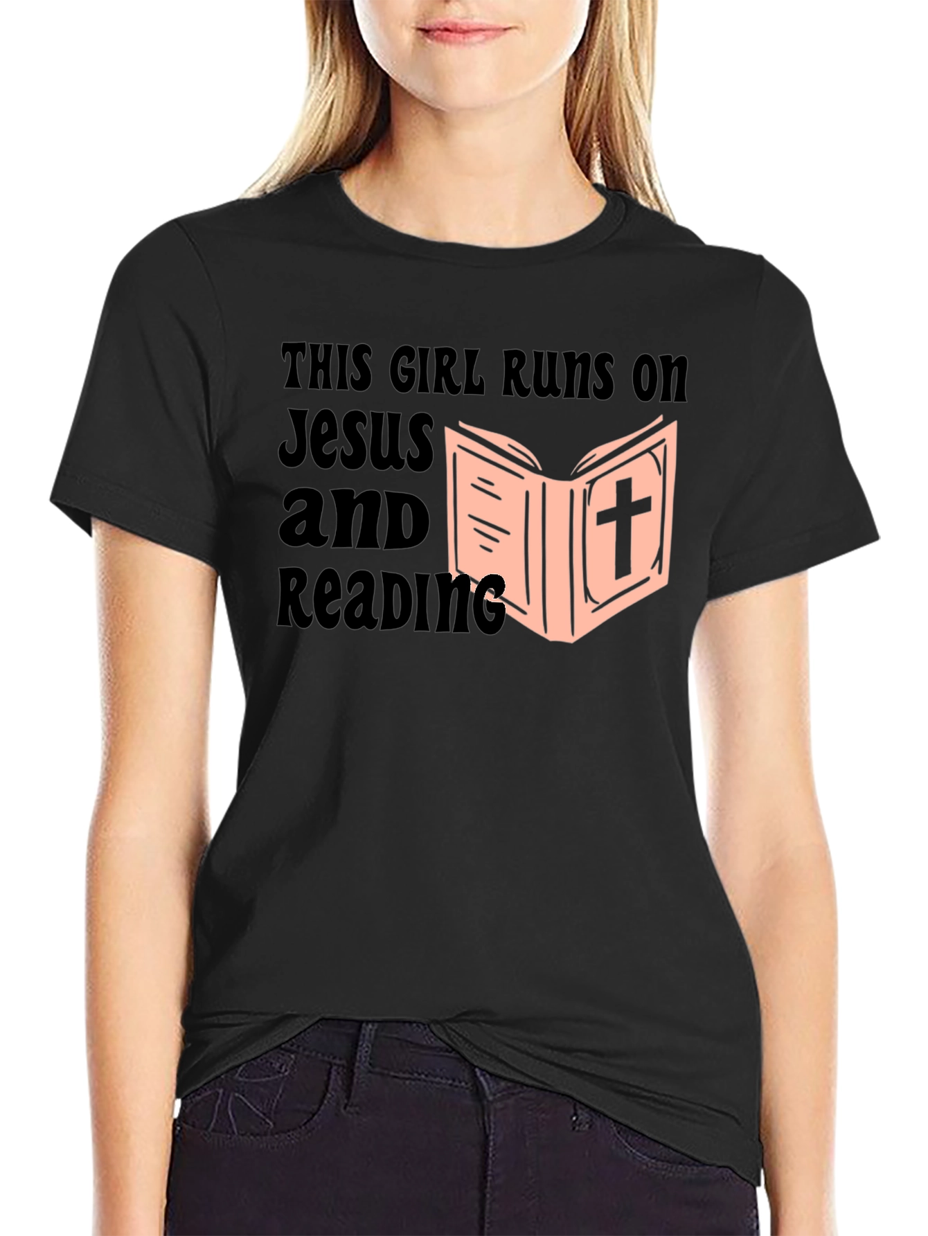 Jesus and Reading Graphic T-Shirt