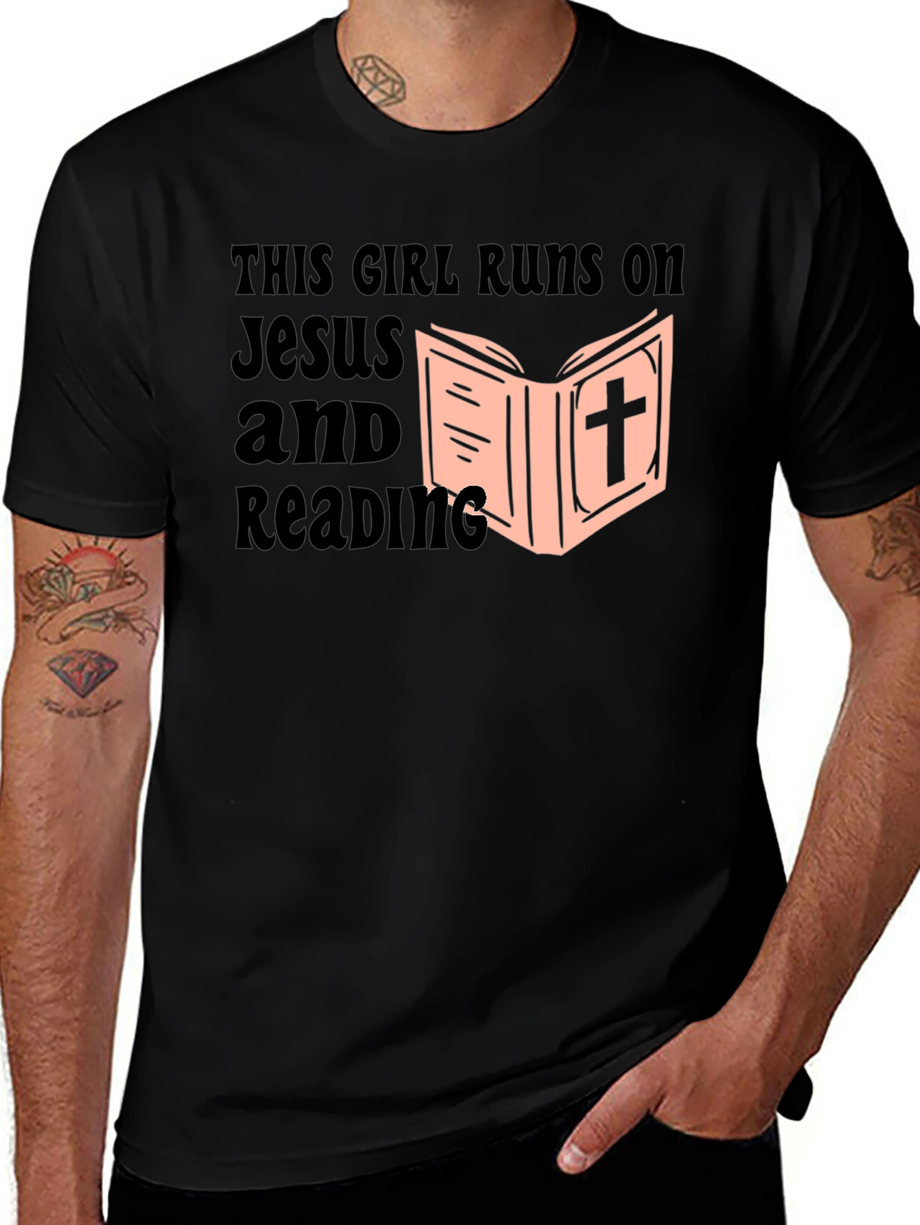 Jesus and Reading Graphic T-Shirt