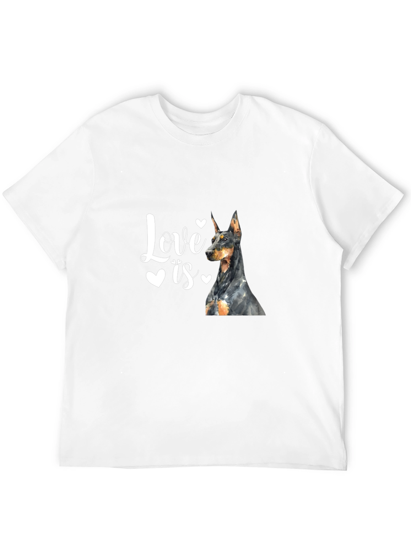 Love is a Doberman Black T-Shirt