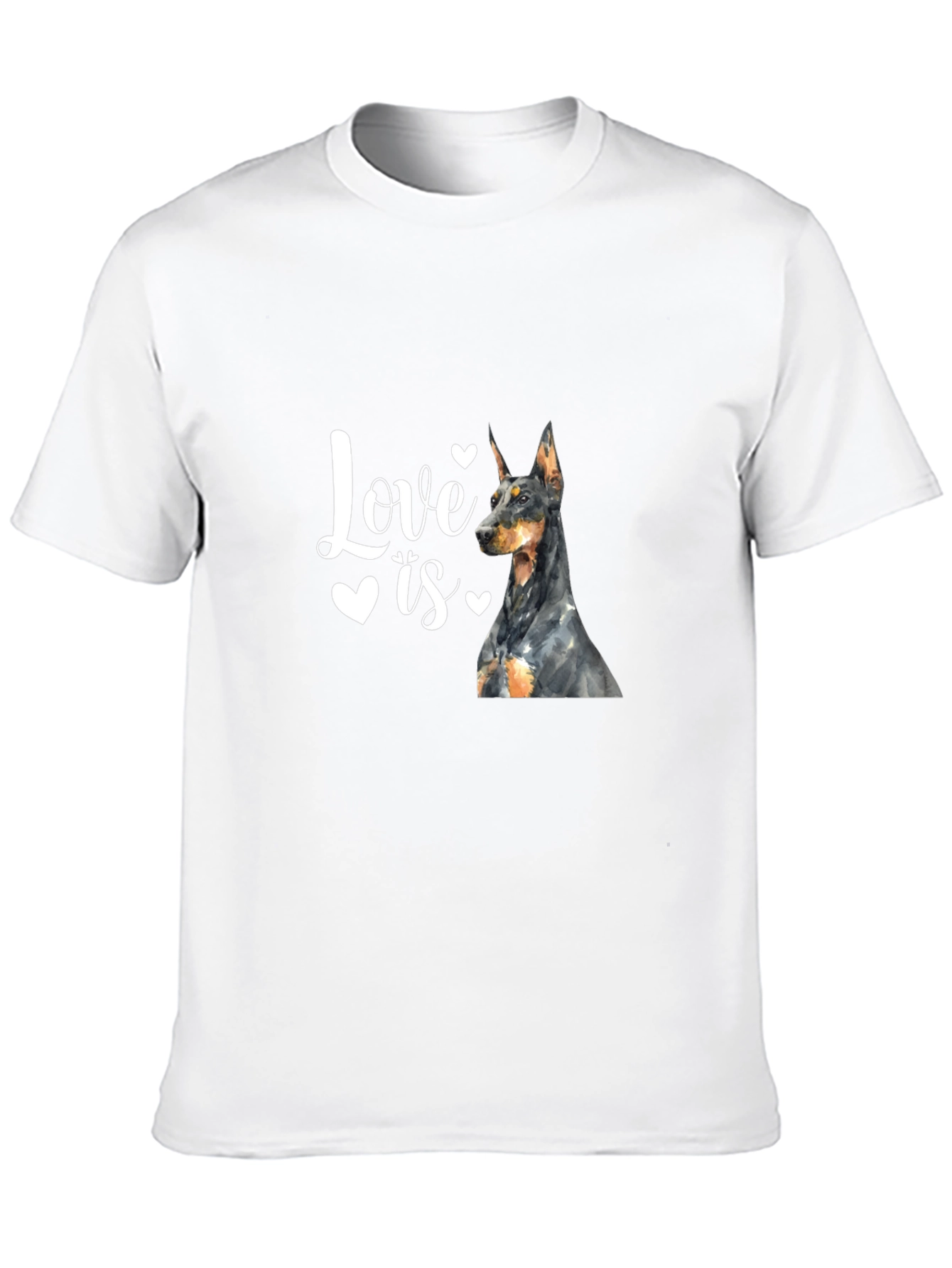 Love is a Doberman Black T-Shirt
