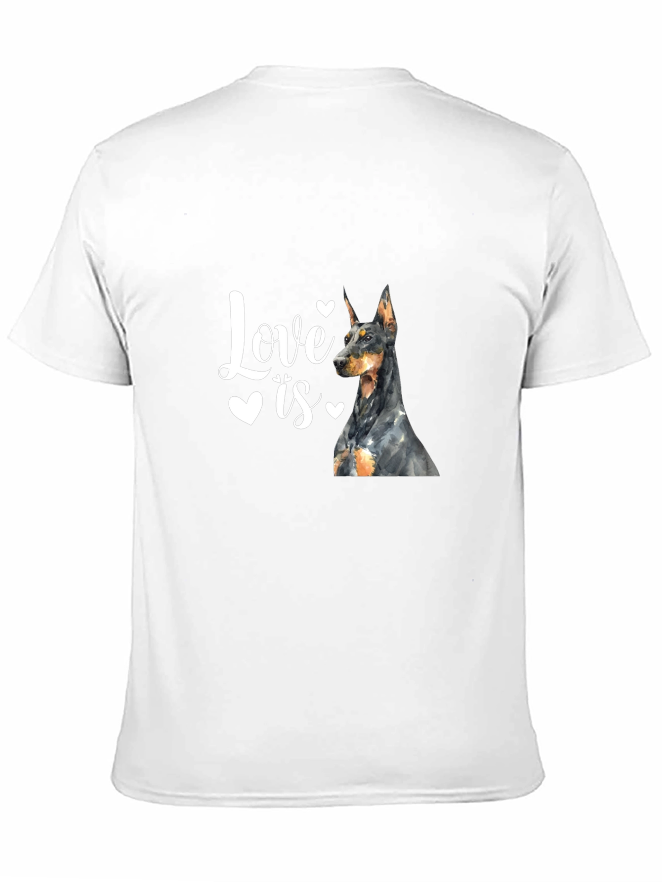 Love is a Doberman Black T-Shirt