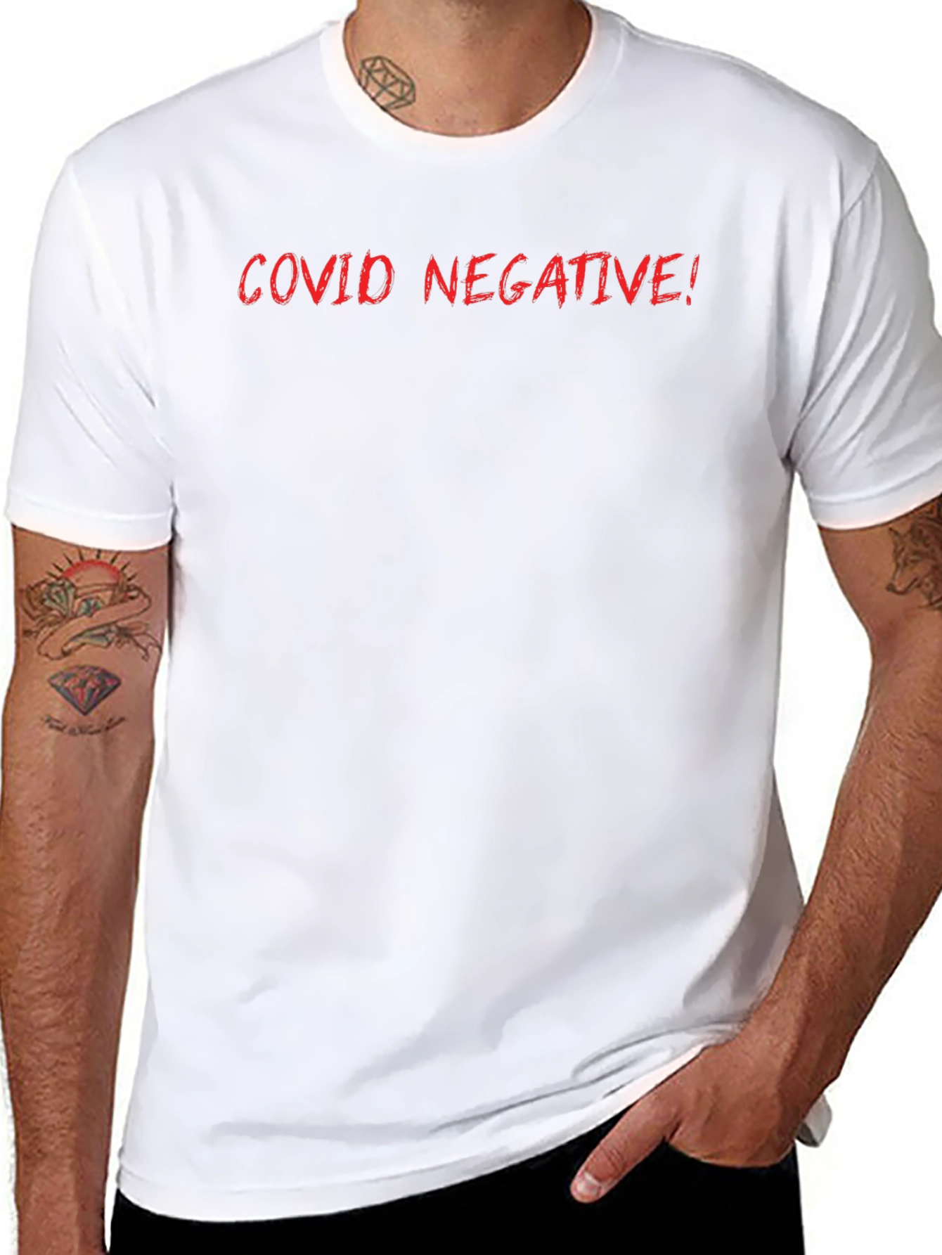 COVID Negative! Black Graphic Tee