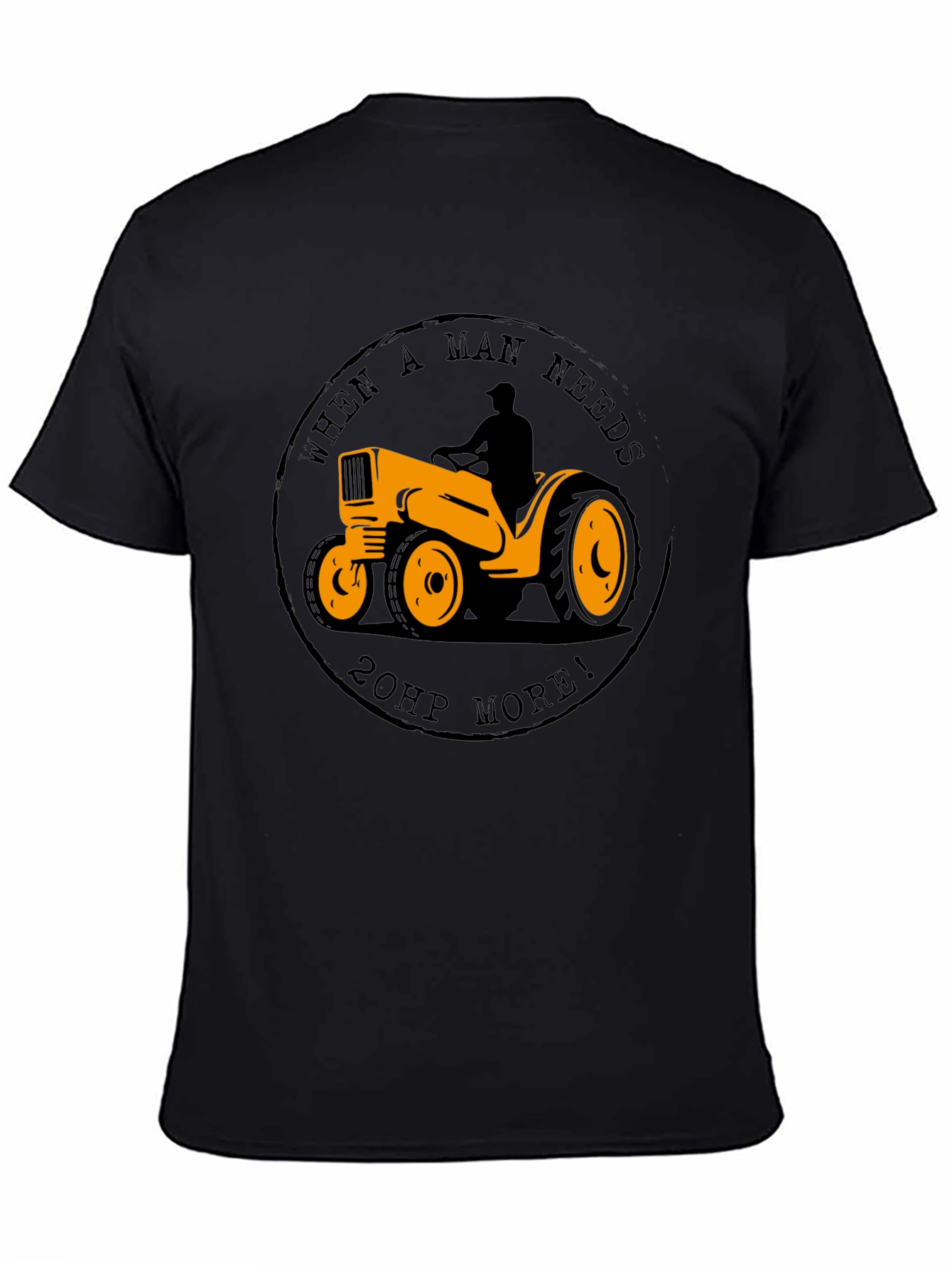 Mans Tractor 20HP T-Shirt - Black