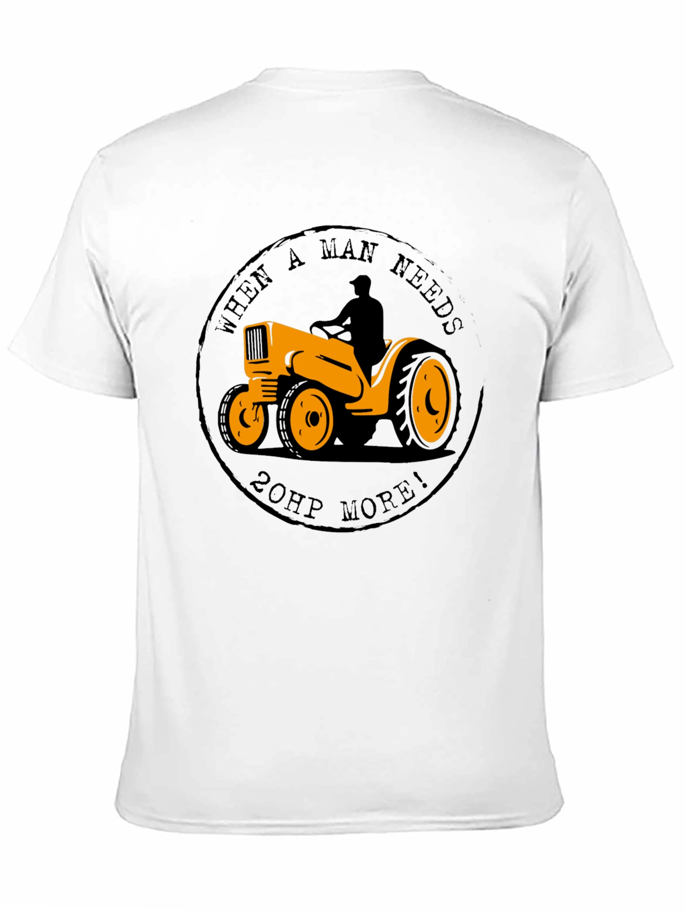 Mans Tractor 20HP T-Shirt - Black